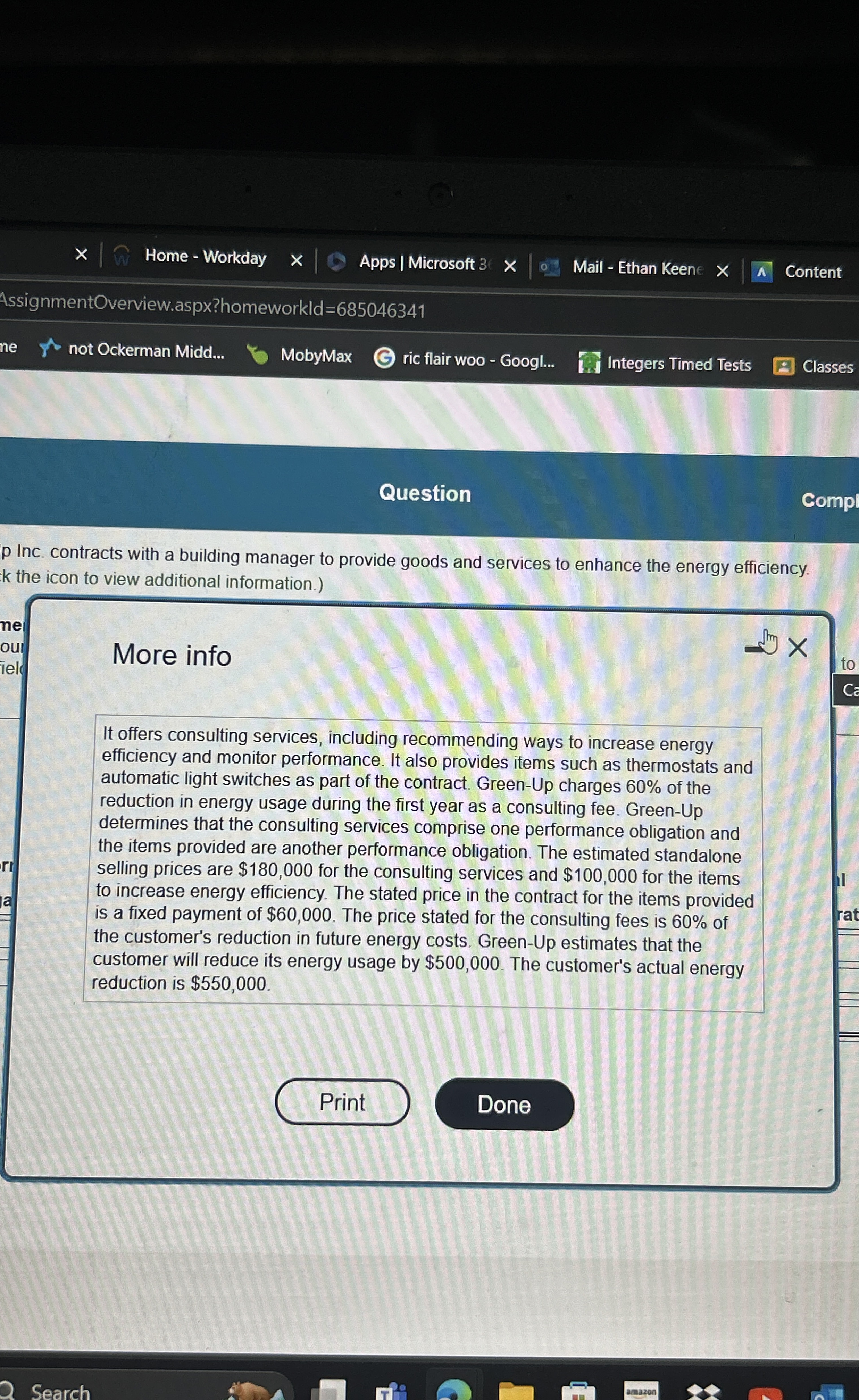 p Inc. contracts with a building manager to