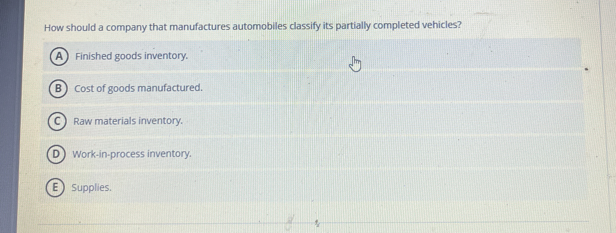 How should a company that manufactures