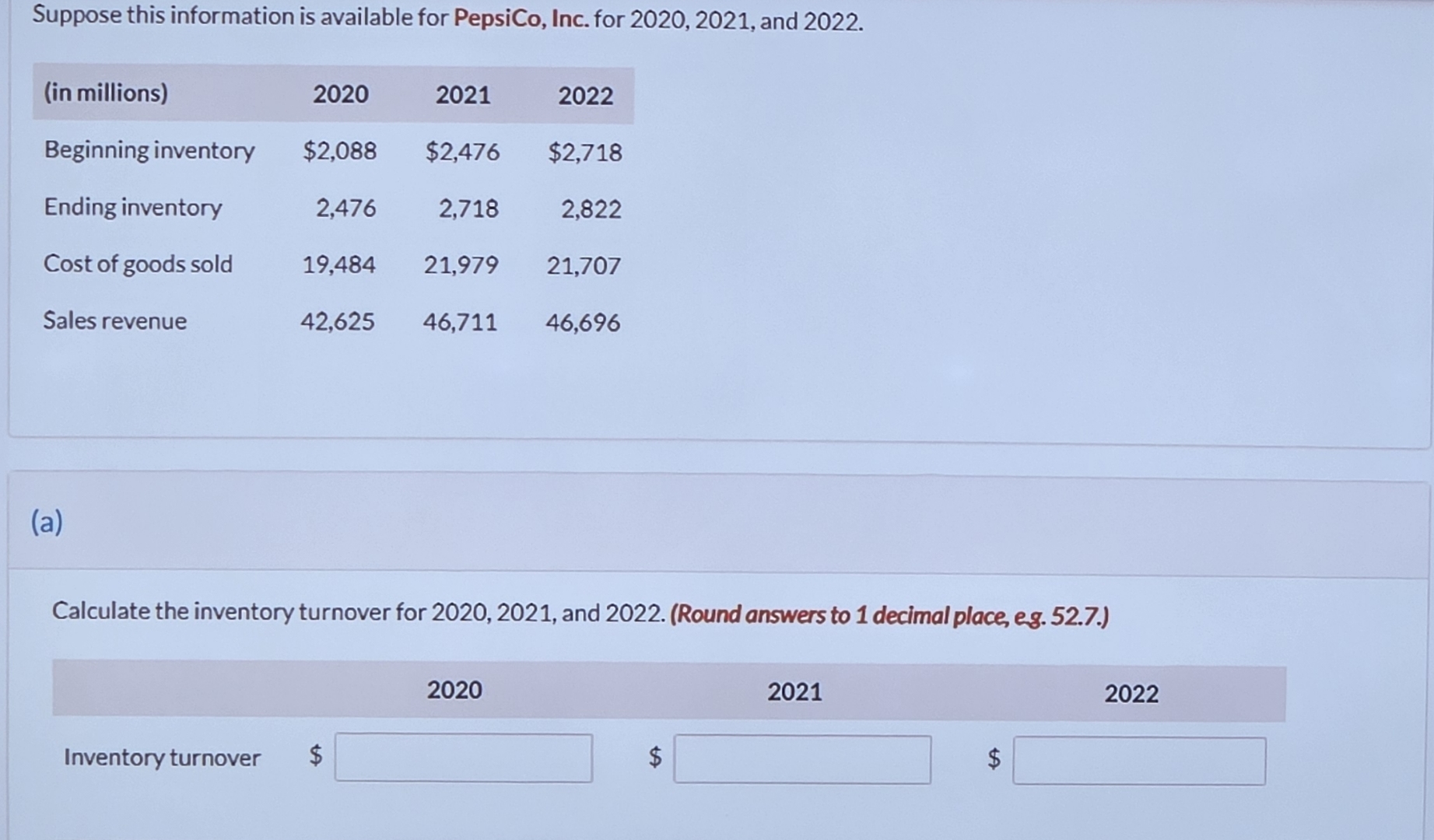 Suppose this information is available for