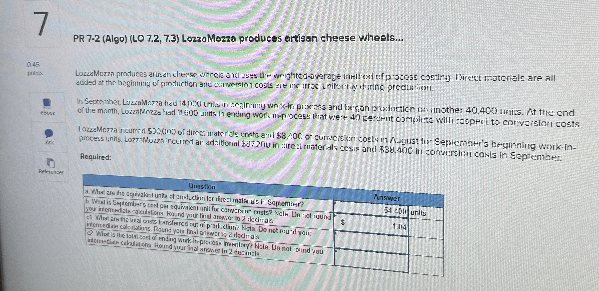 PR 7 - 2 ( Algo ) ( LO 7 . 2 , 7 . 3 ) LozzaMozza