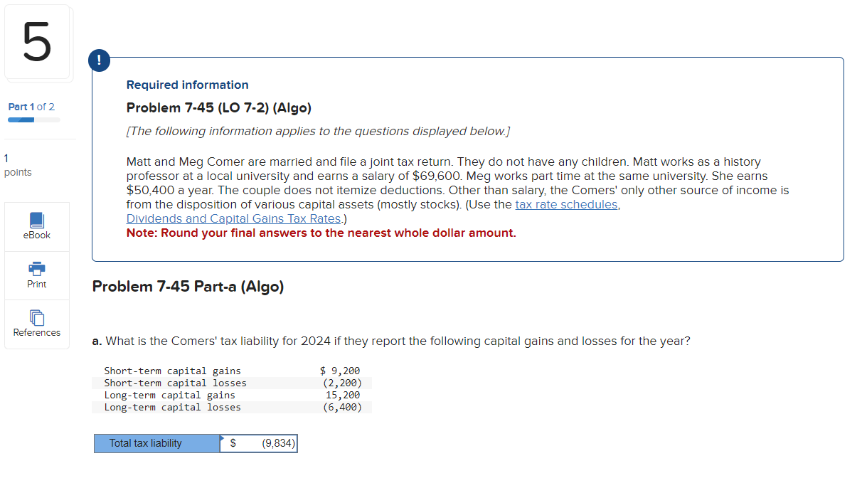 Matt and Meg Comer are married and file a joint