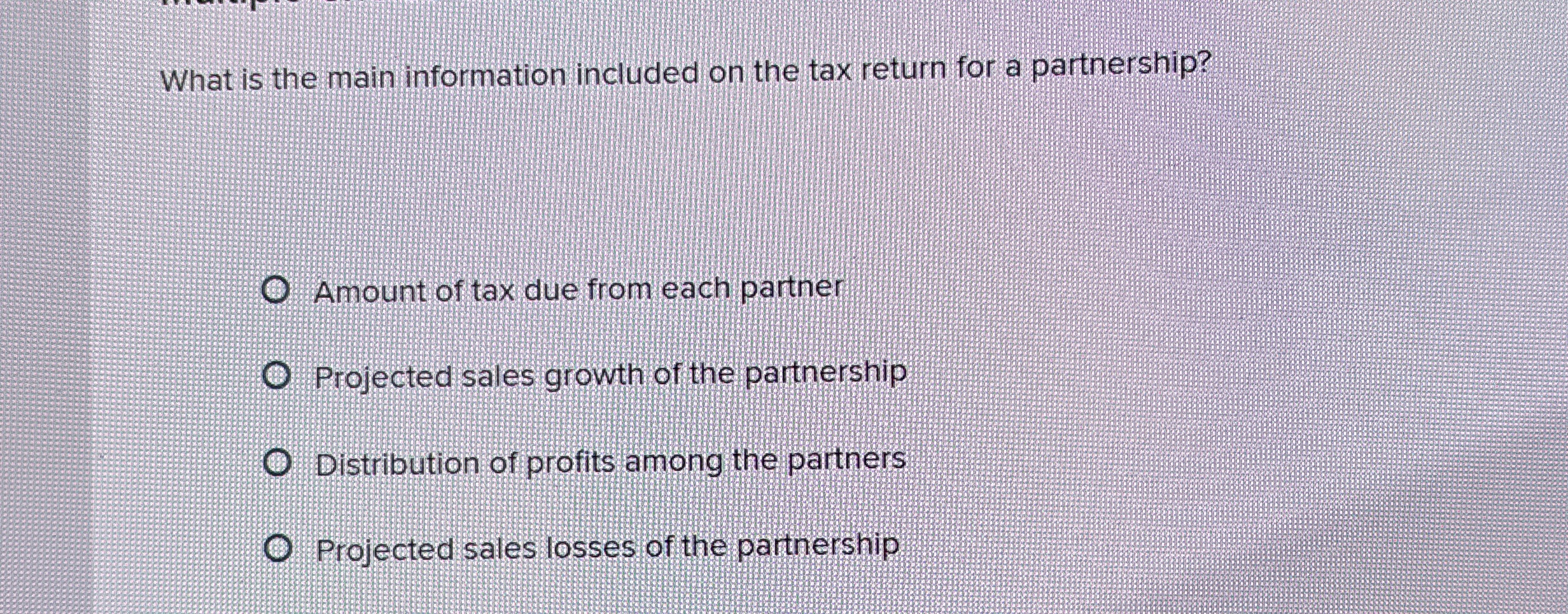 What is the main information included on the tax