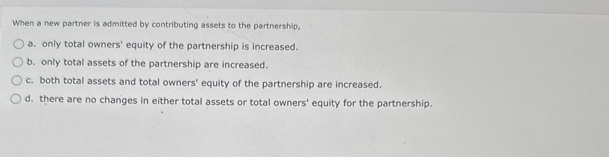 When a new partner is admitted by contributing