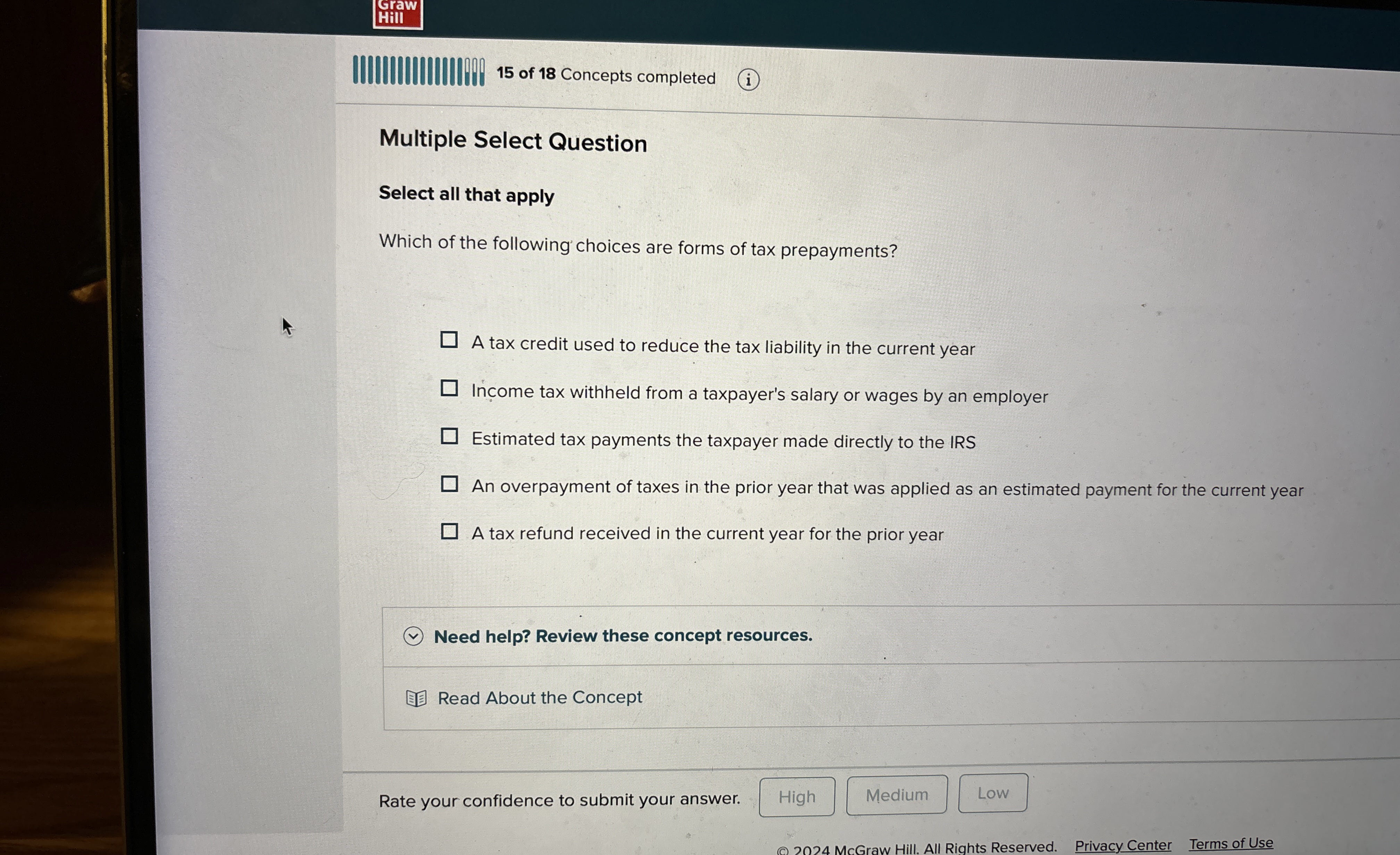 Multiple Select Question Select all that apply