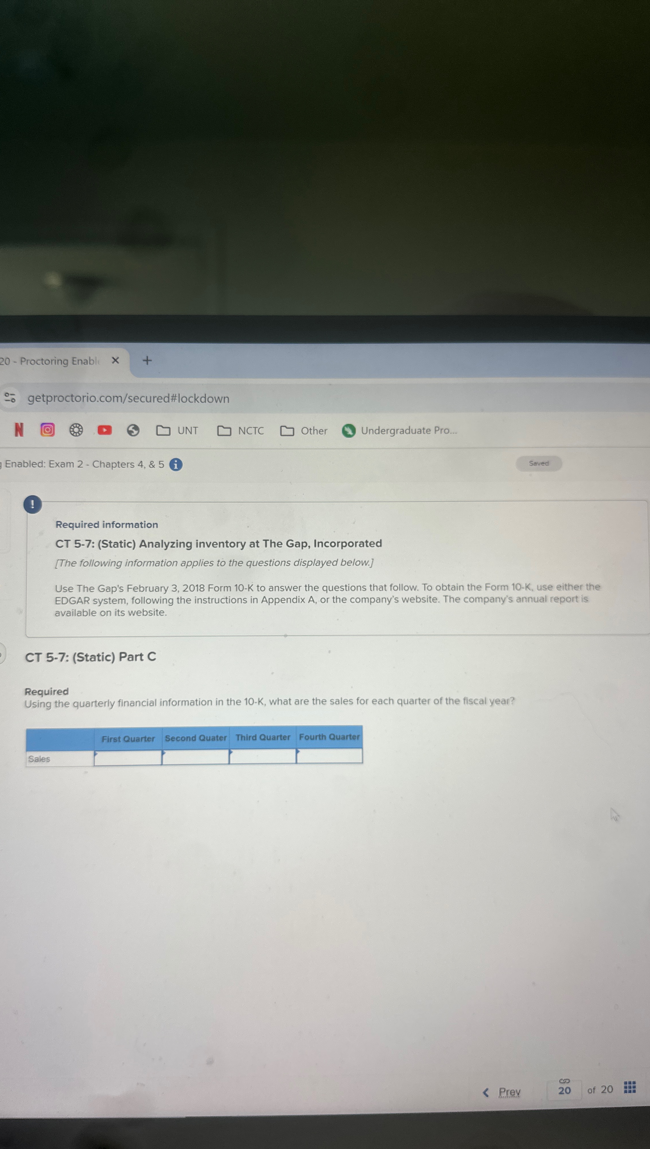 ( Required information CT 5 - 7 : ( Static )