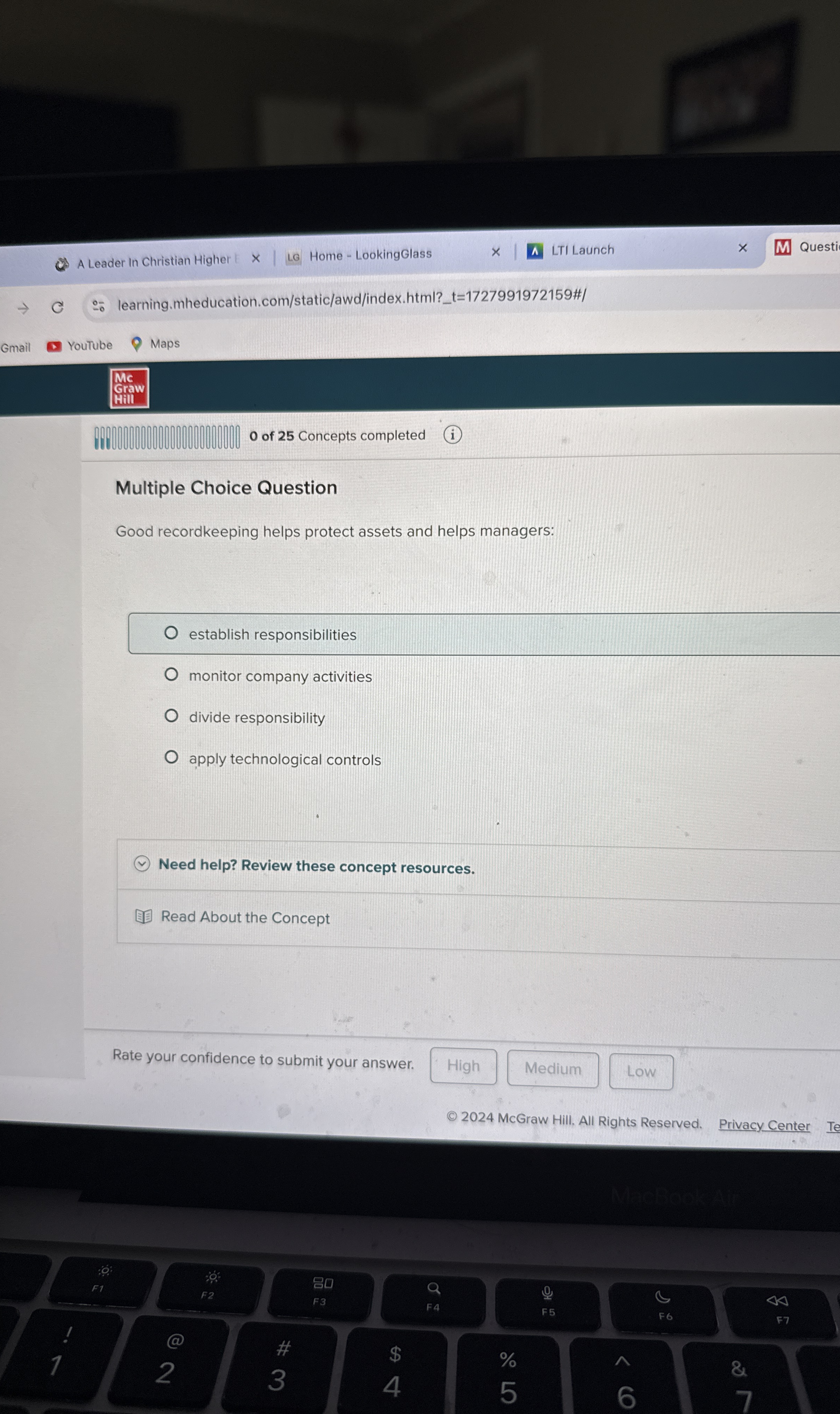Multiple Choice Question Good recordkeeping helps