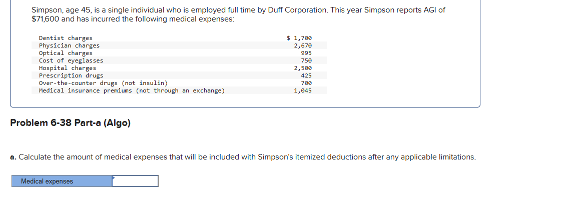 Simpson, age 4 5 , is a single individual who is