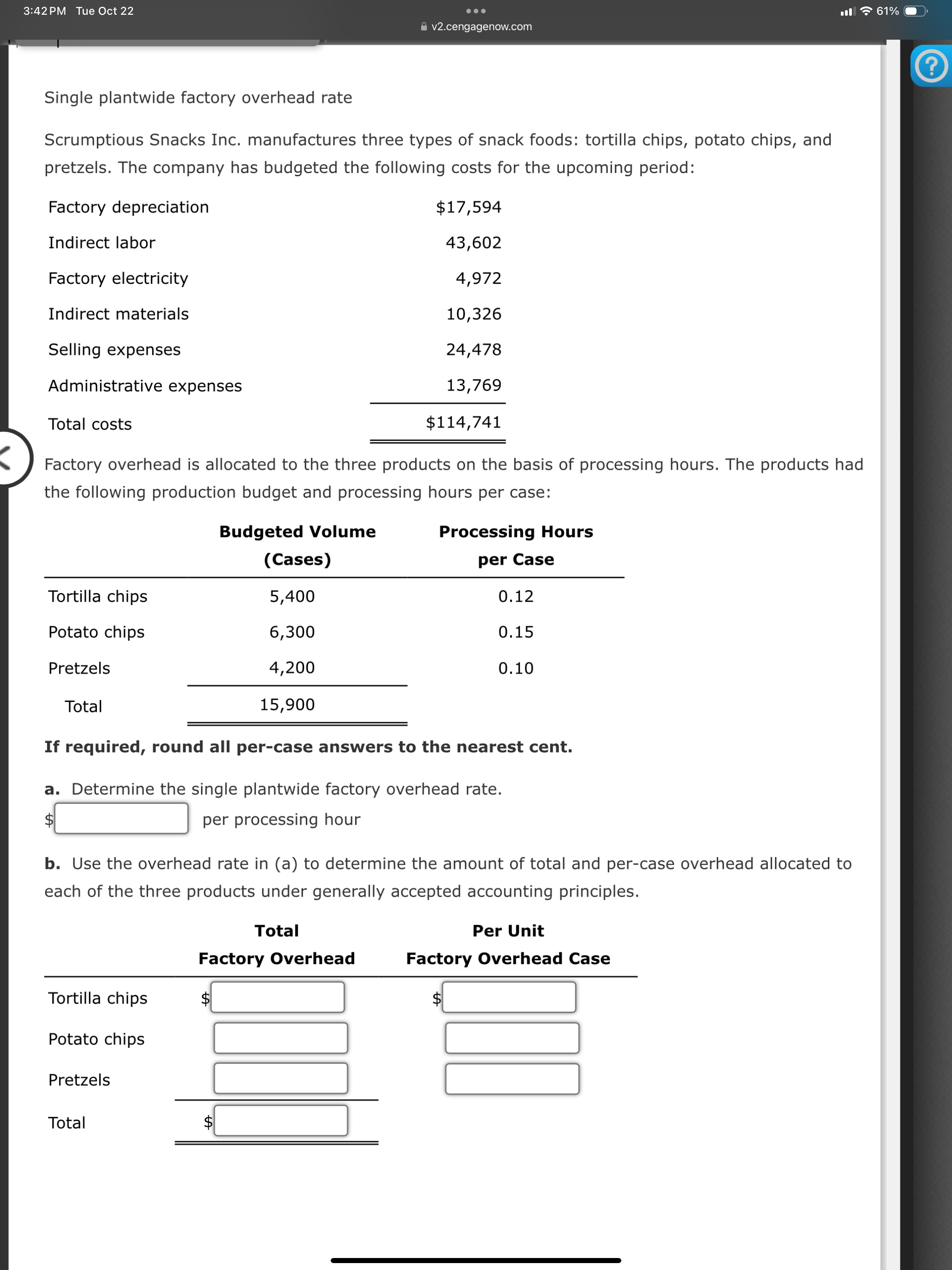 3 : 4 2 PM Tue Oct 2 2 v 2 . cengagenow.com