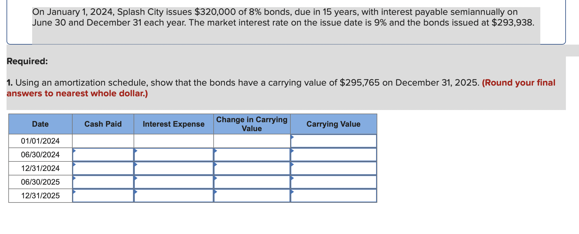 O n January 1 , 2 0 2 4 , Splash City issues $ 3