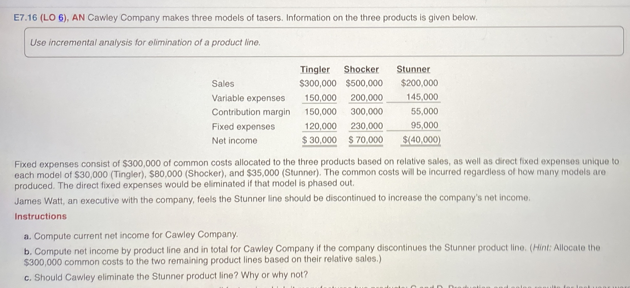 E 7 . 1 6 ( LO 6 ) , AN Cawley Company makes