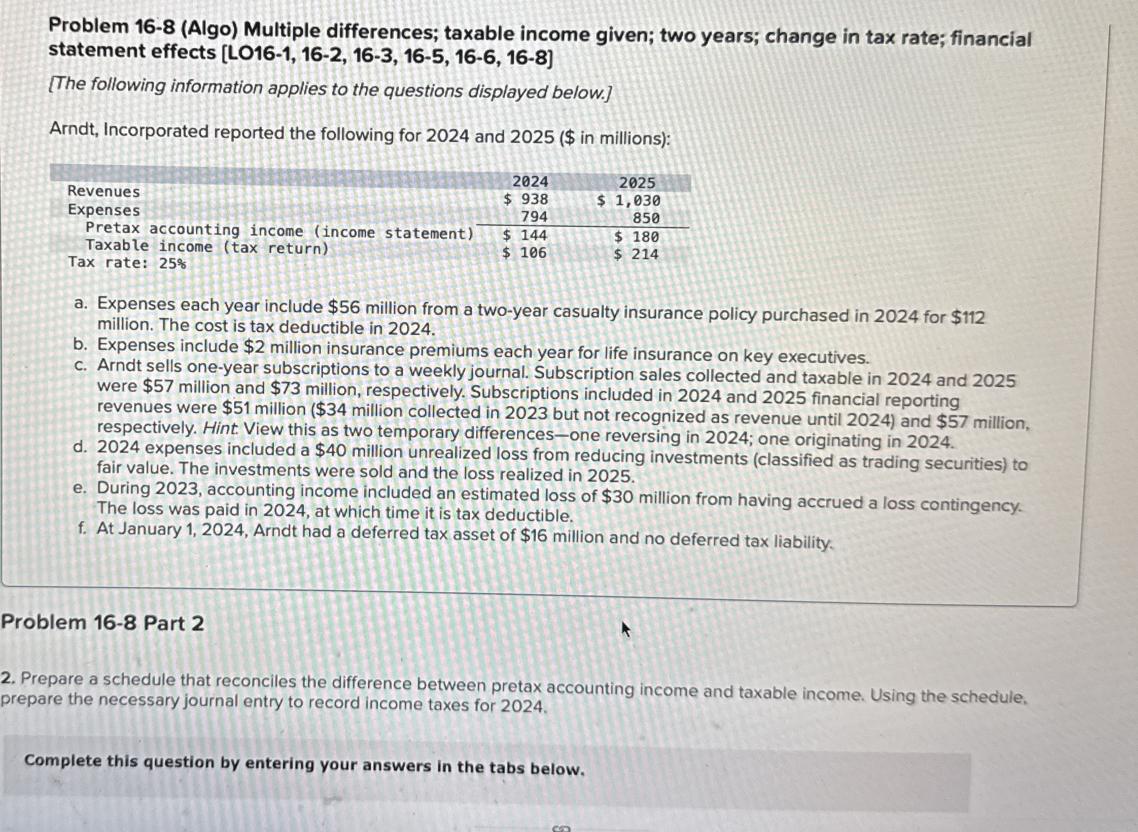 Problem 1 6 - 8 ( Algo ) Multiple differences;