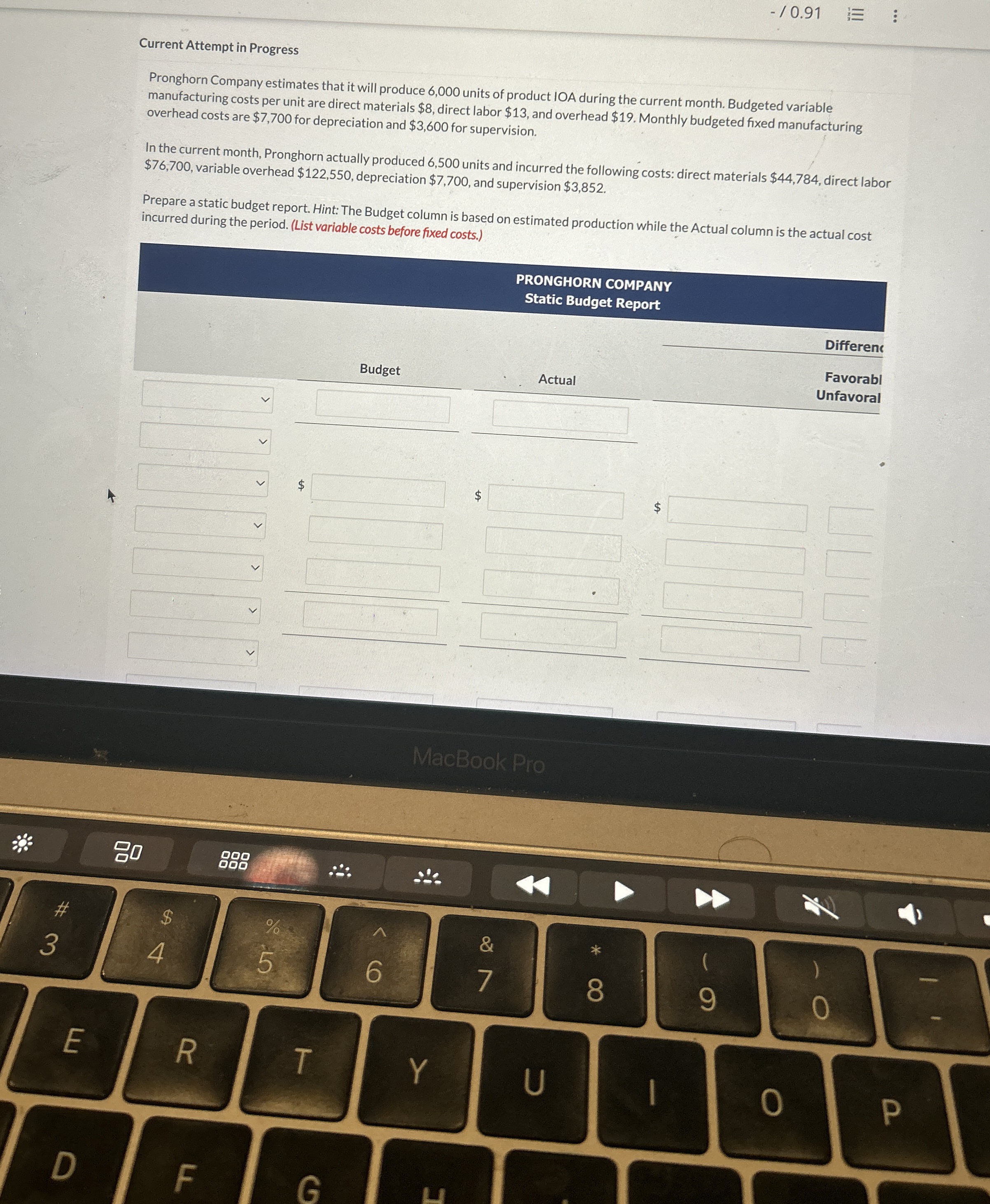 - 0 . 9 1 Current Attempt in Progress Pronghorn