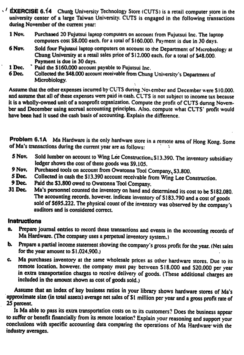 ' EXERCISE 6 . 1 4 Chung University Technology
