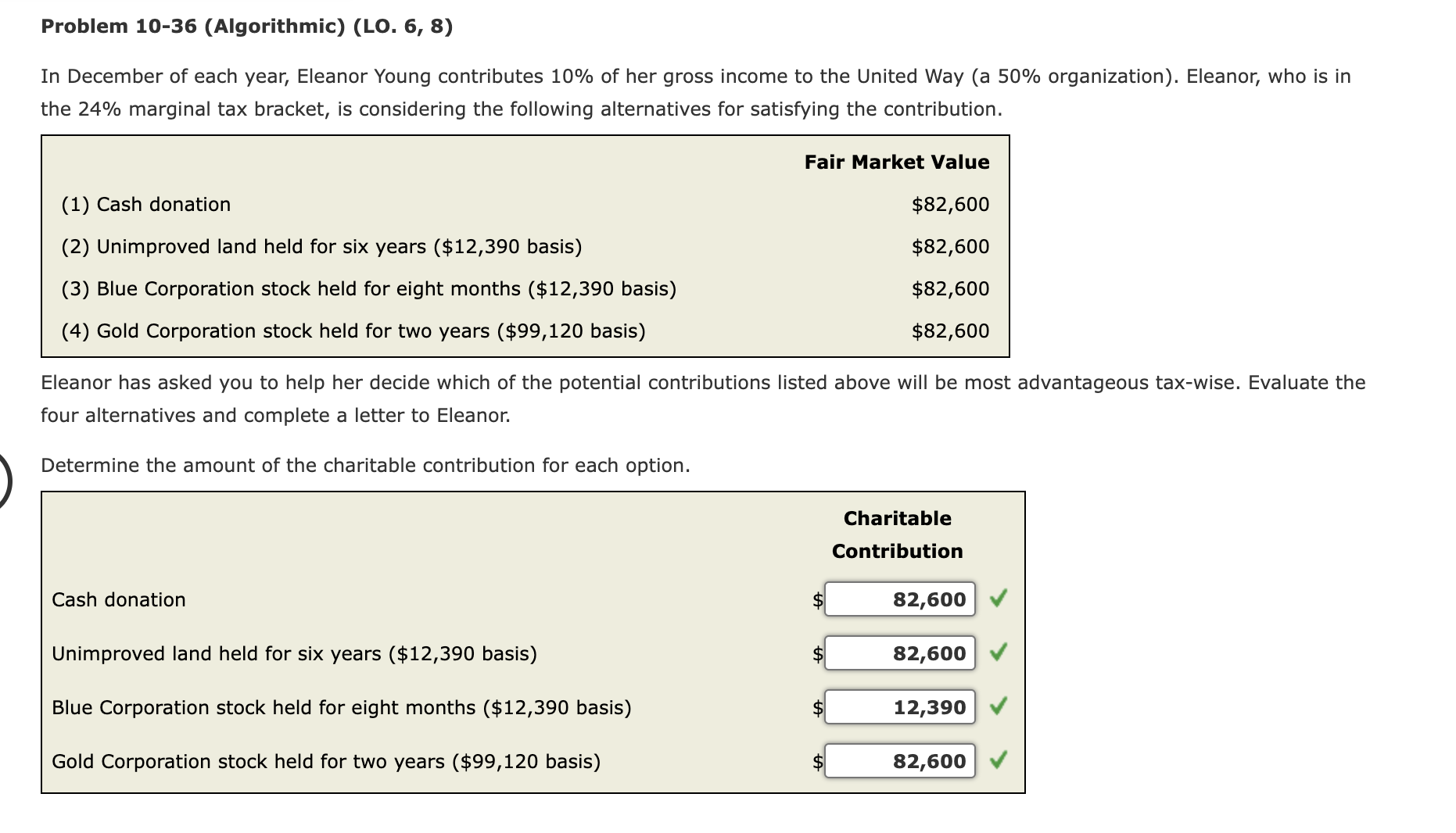 Problem 1 0 - 3 6 ( Algorithmic ) ( LO . 6 , 8 )