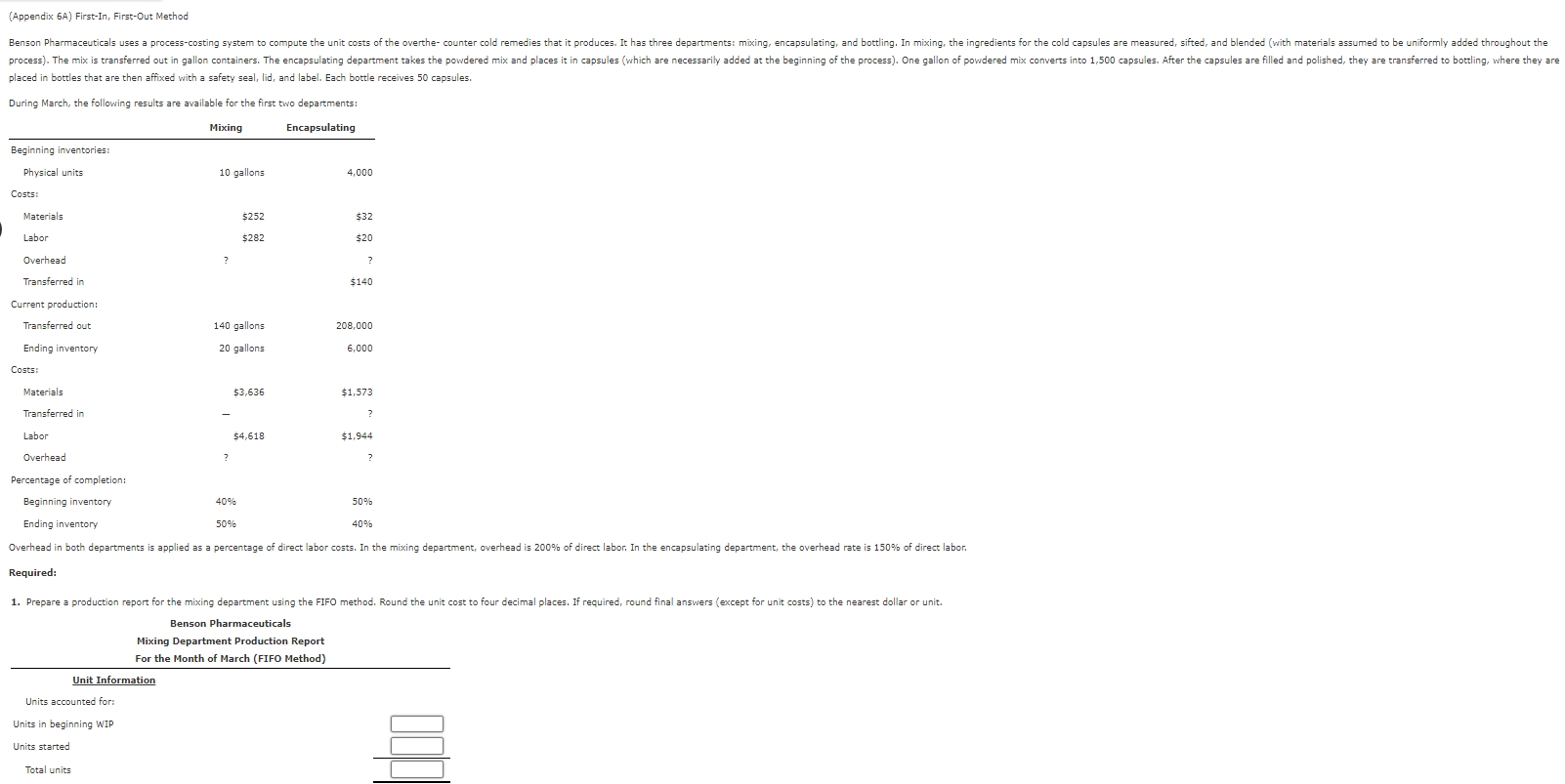 ( A p p e n d i x 6 A ) First - I n , First - Out