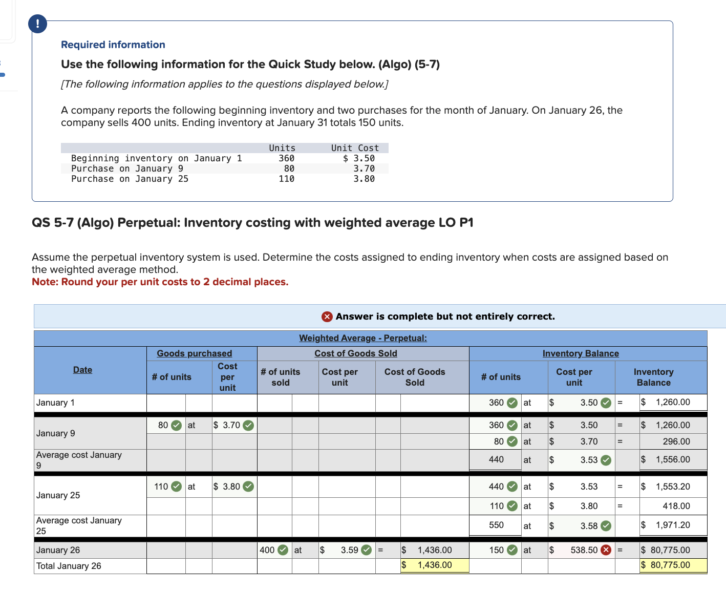 ! Required information Use the following