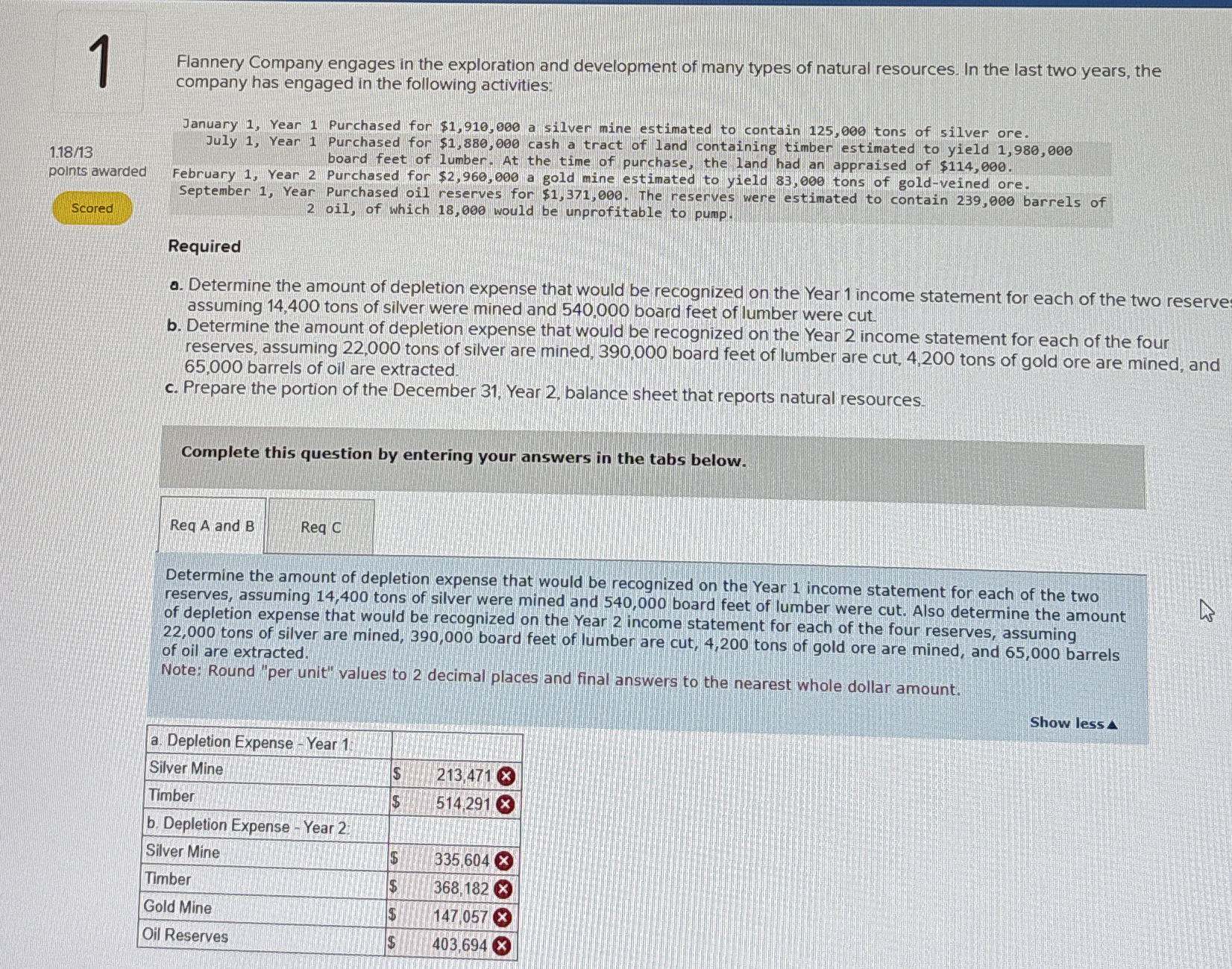 1 1 1 8 1 3 points awarded Scored Required o .