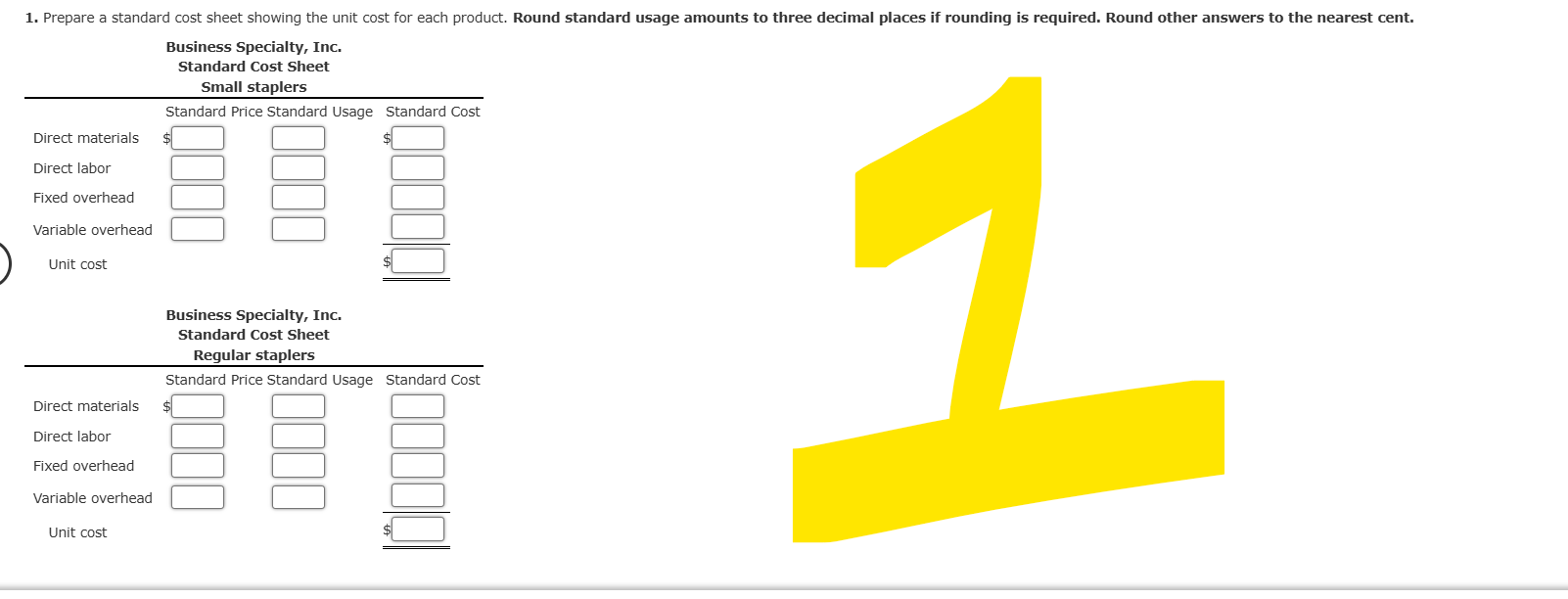 Question Content Area Unit Costs, Multiple