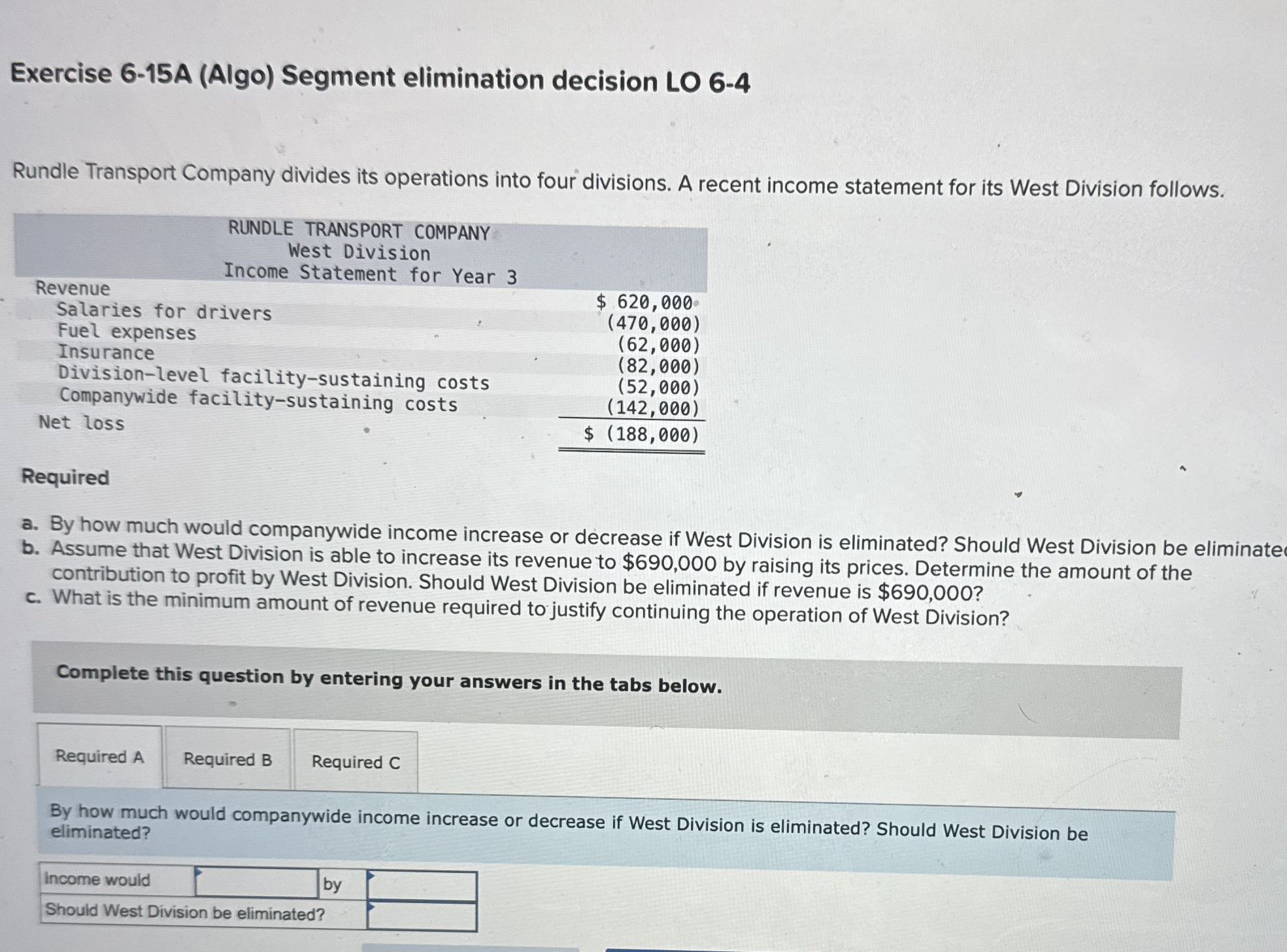 Exercise 6 - 1 5 A ( Algo ) Segment elimination