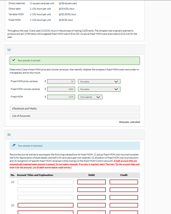 Direct materials Direct labor Variable - MOH