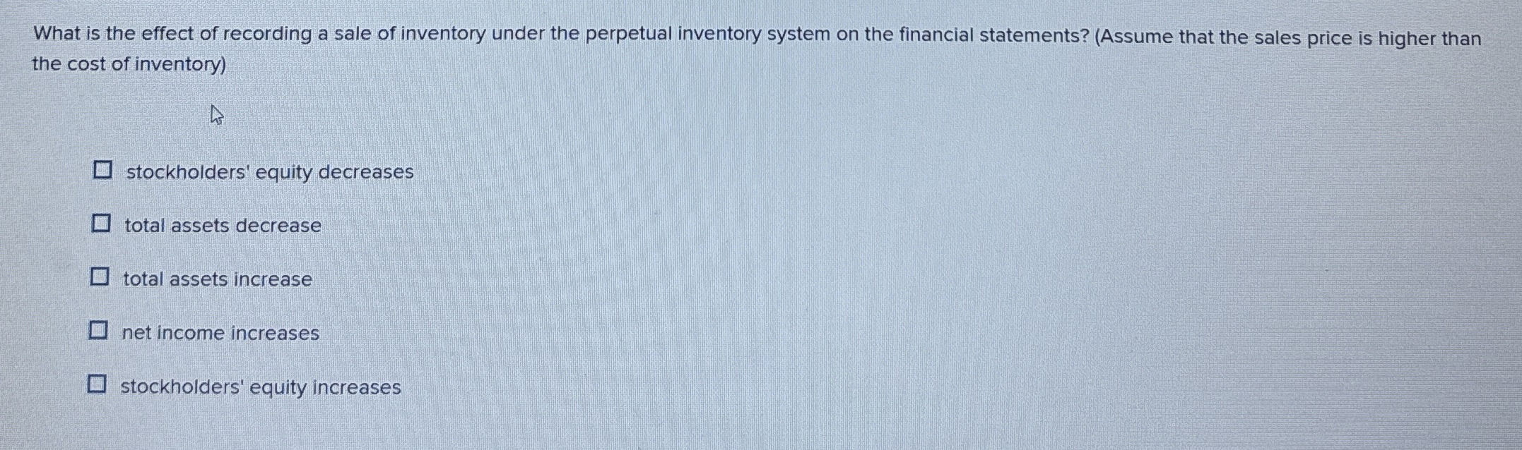 What is the effect of recording a sale of