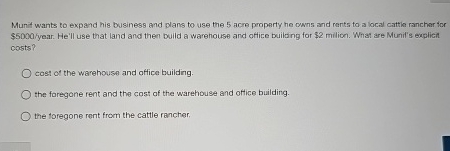 Munit wants to expand his business and plans to