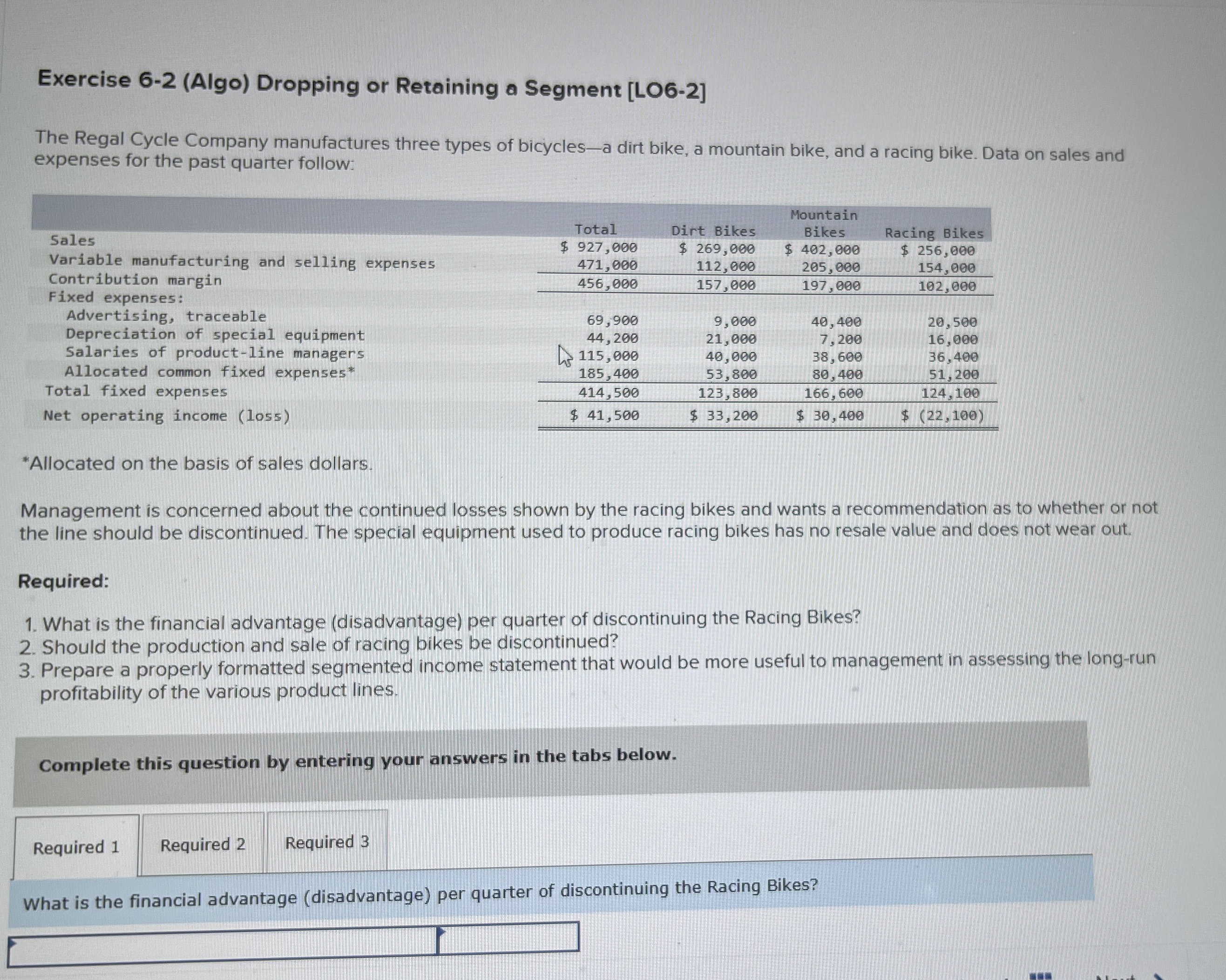 Exercise 6 - 2 ( Algo ) Dropping or Retaining a