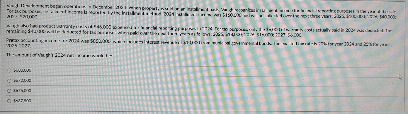 Vaugh Development began operations i n December 2