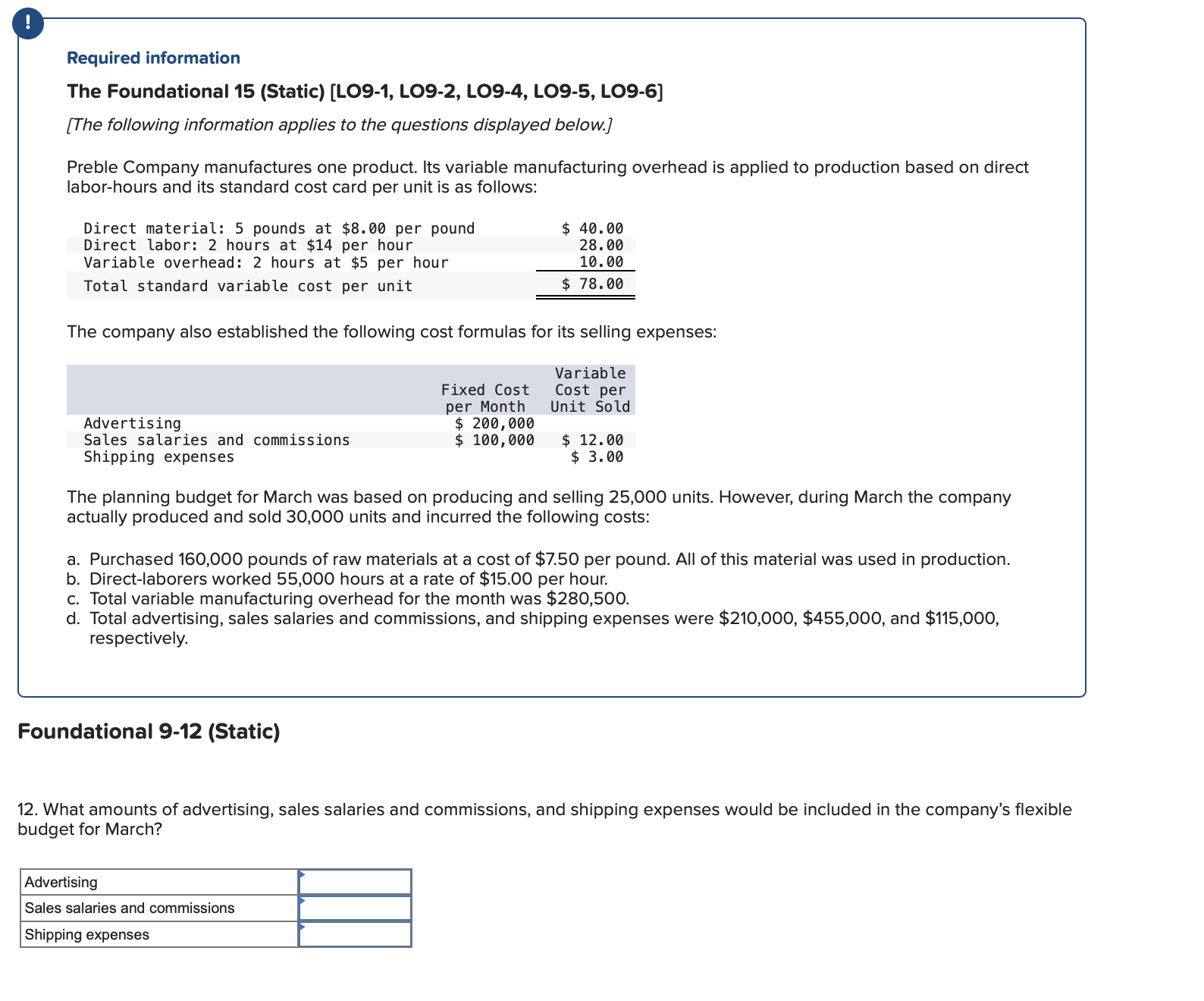 Required information The Foundational 1 5 (