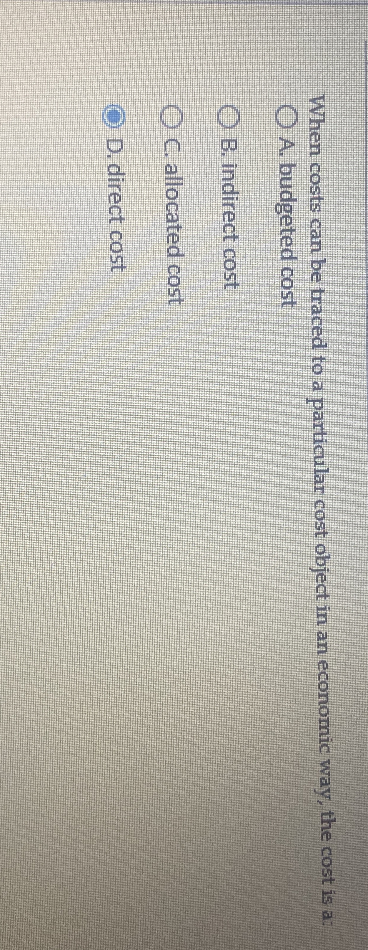 When costs can be traced to a particular cost