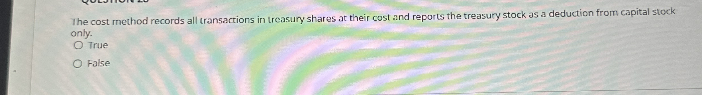 The cost method records all transactions in