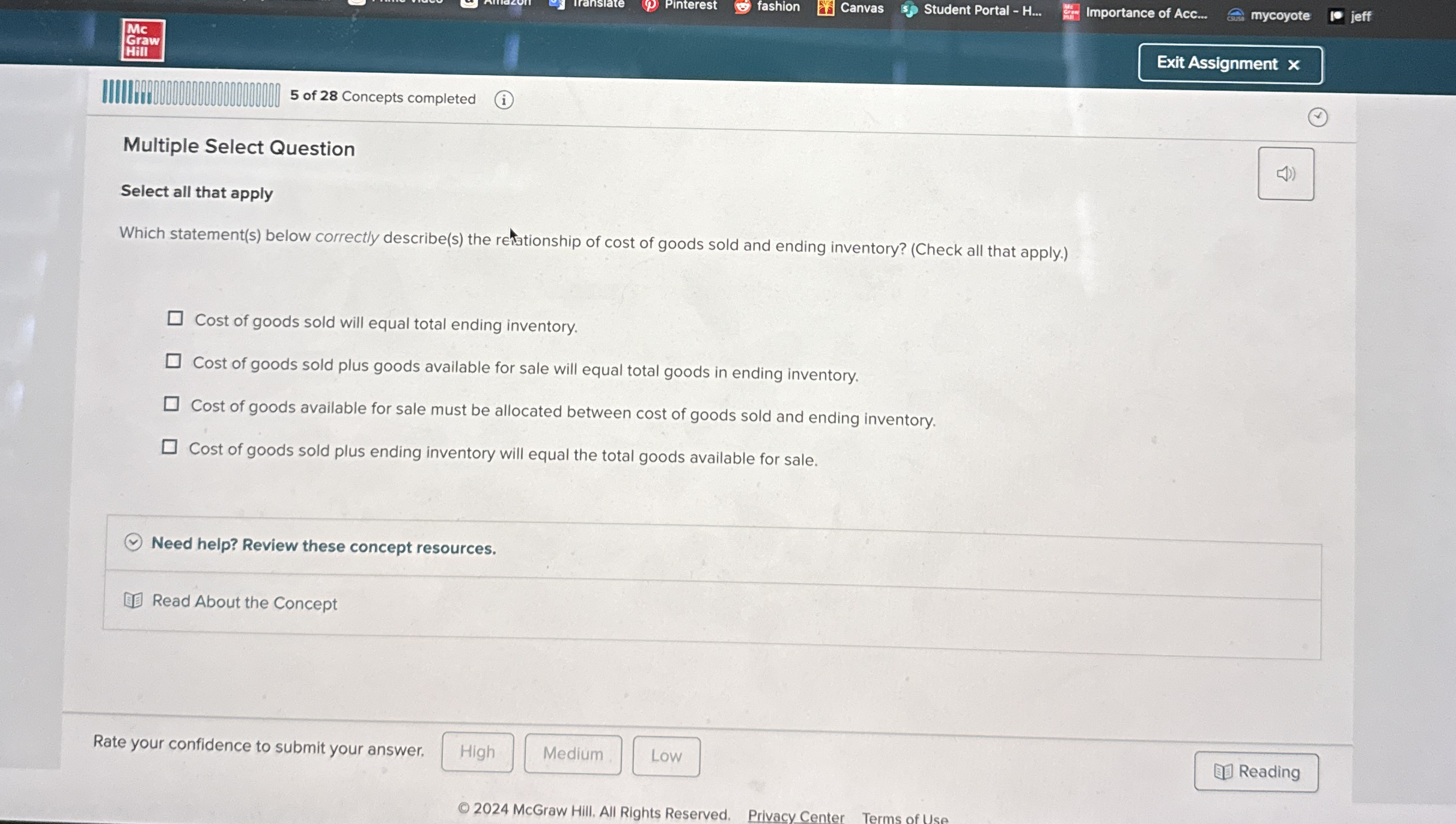 Multiple Select Question Select all that apply