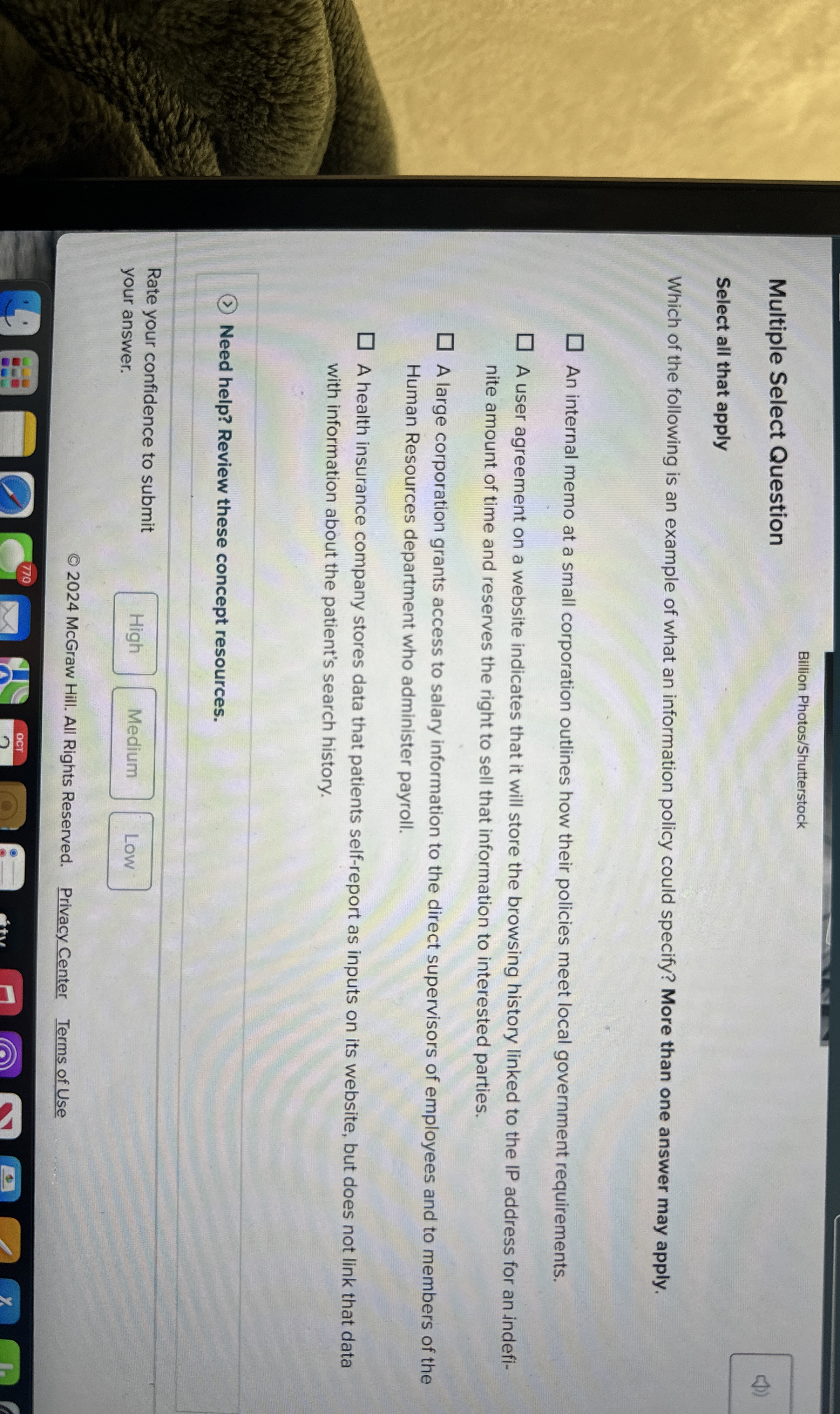 Multiple Select Question Select all that apply