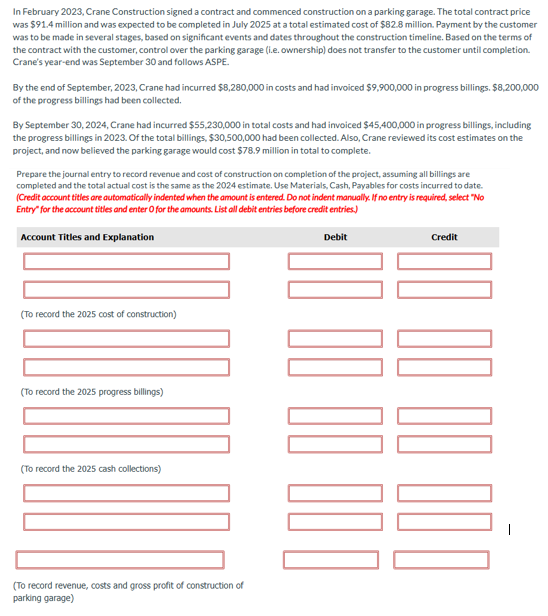 In February 2 0 2 3 , Crane Construction signed a