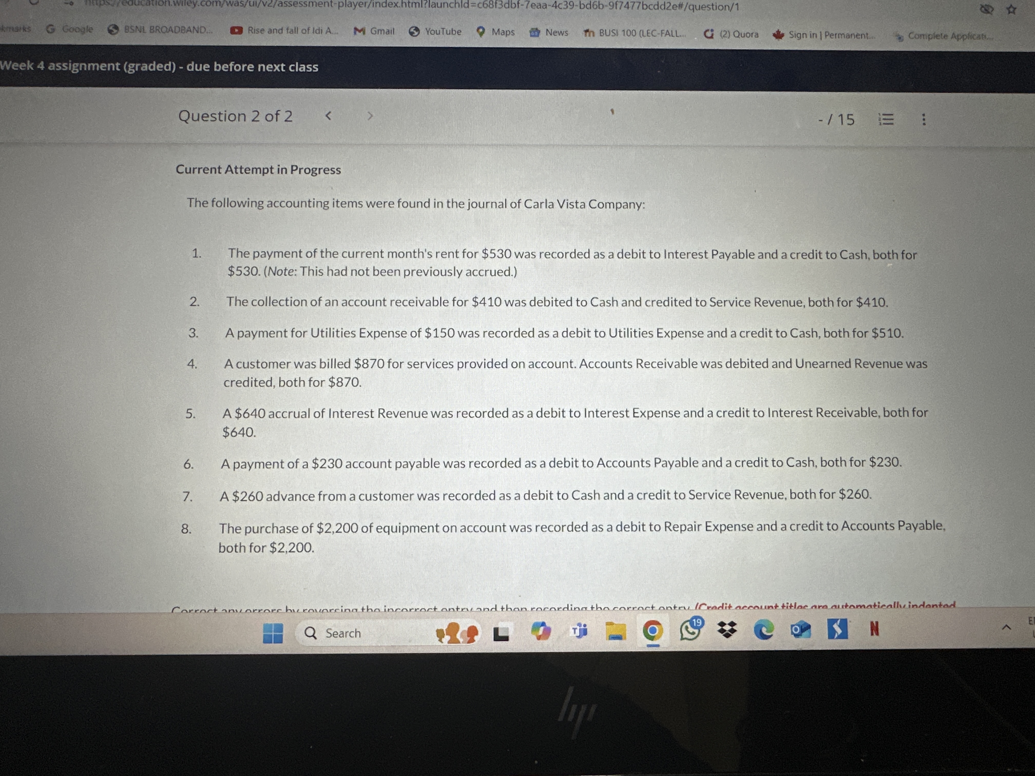 Current Attempt in Progress The following