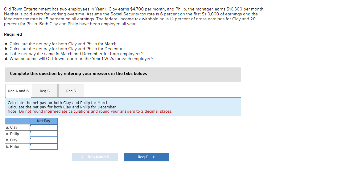 Old Town Entertainment has two employees in Year