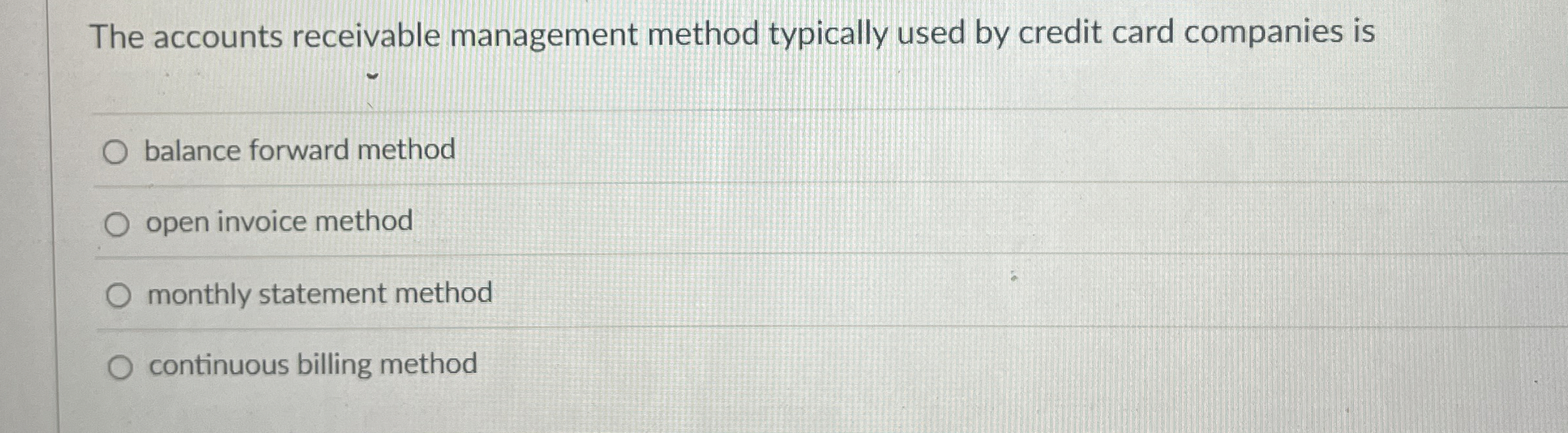 The accounts receivable management method