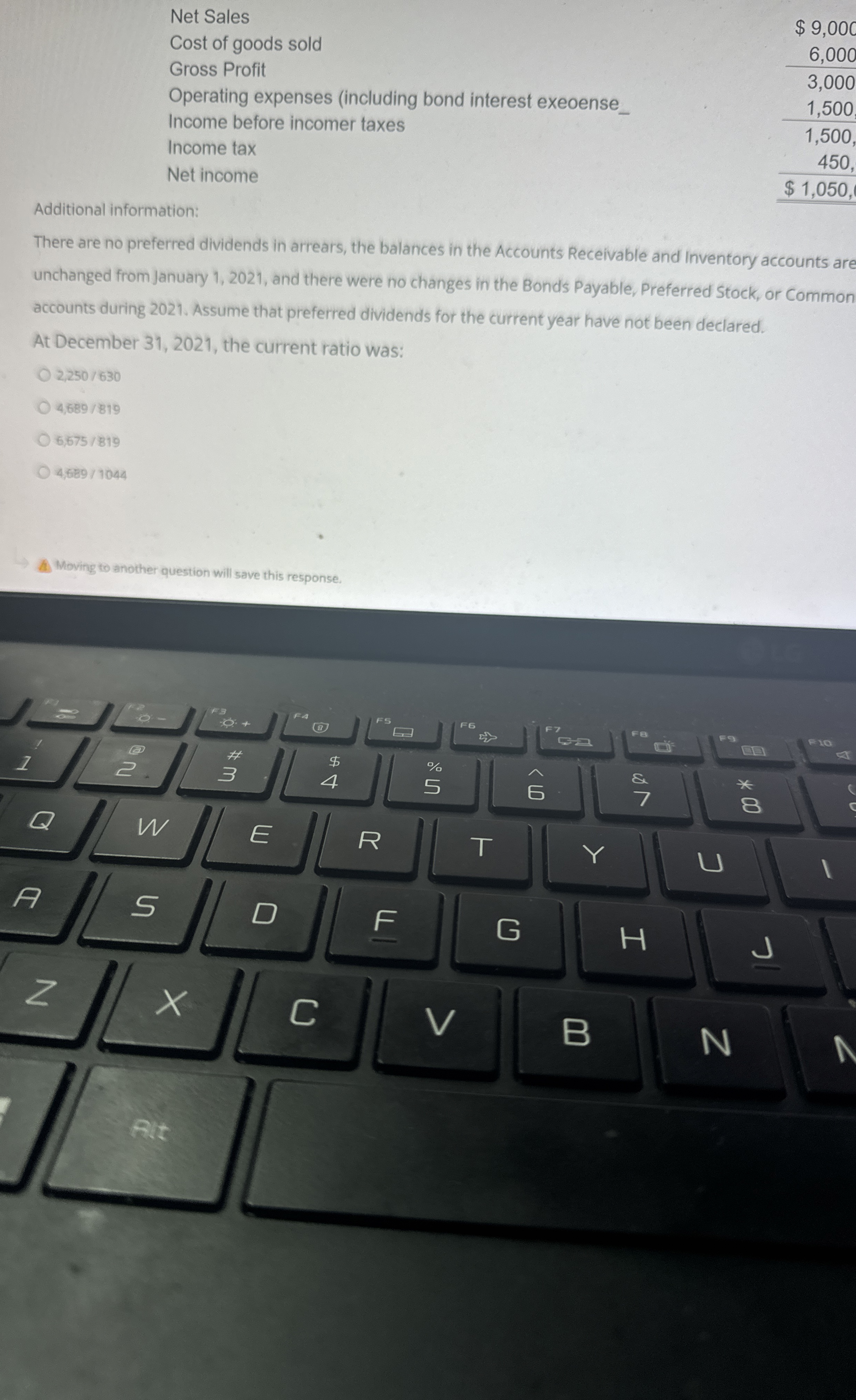 Net Sales Cost of goods sold Gross Profit