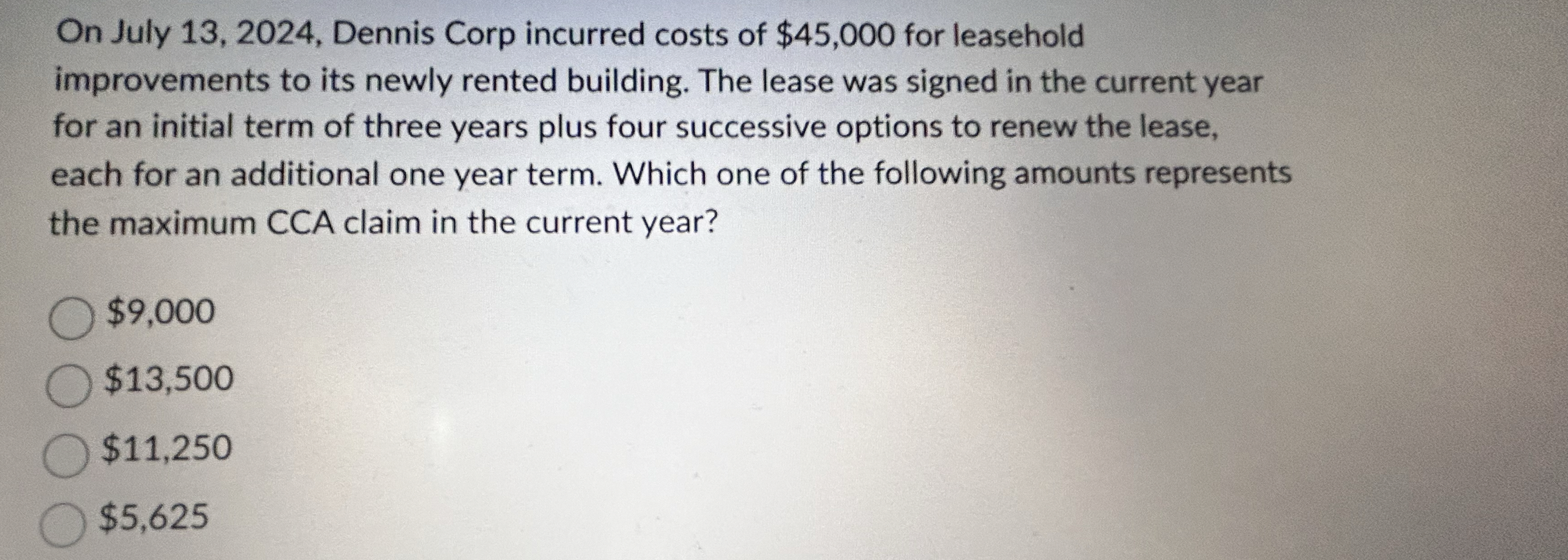On July 1 3 , 2 0 2 4 , Dennis Corp incurred