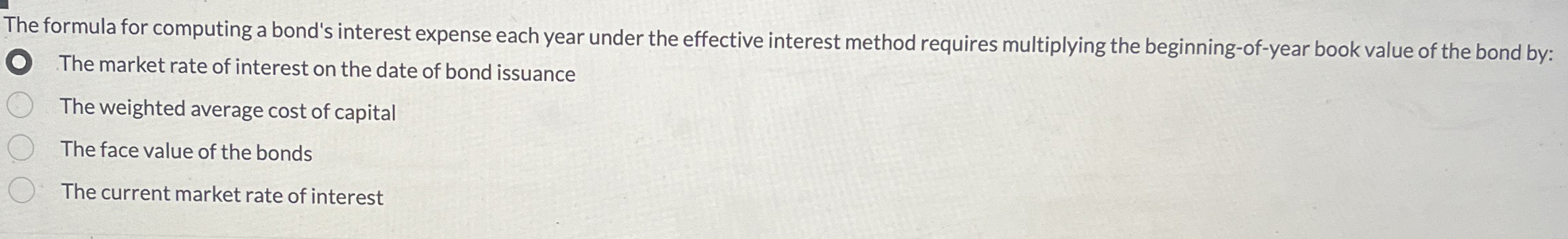 The formula for computing a bond's interest