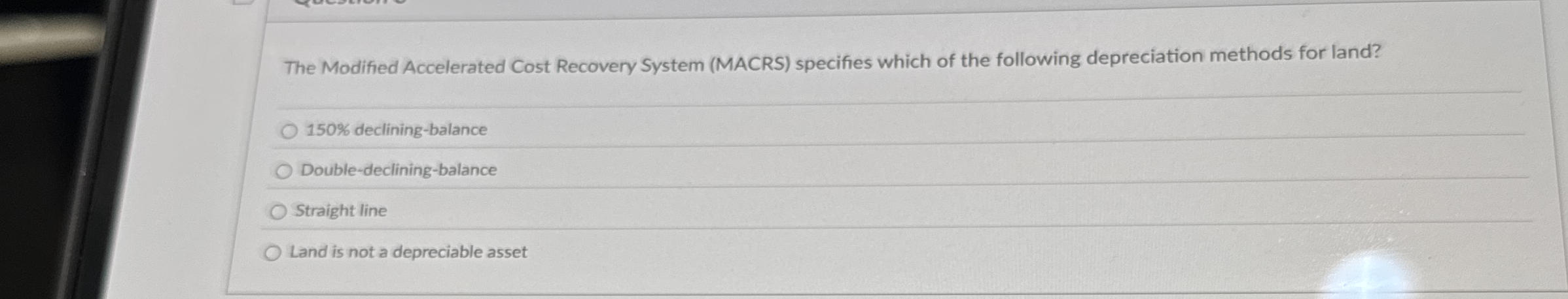 The Modified Accelerated Cost Recovery System (
