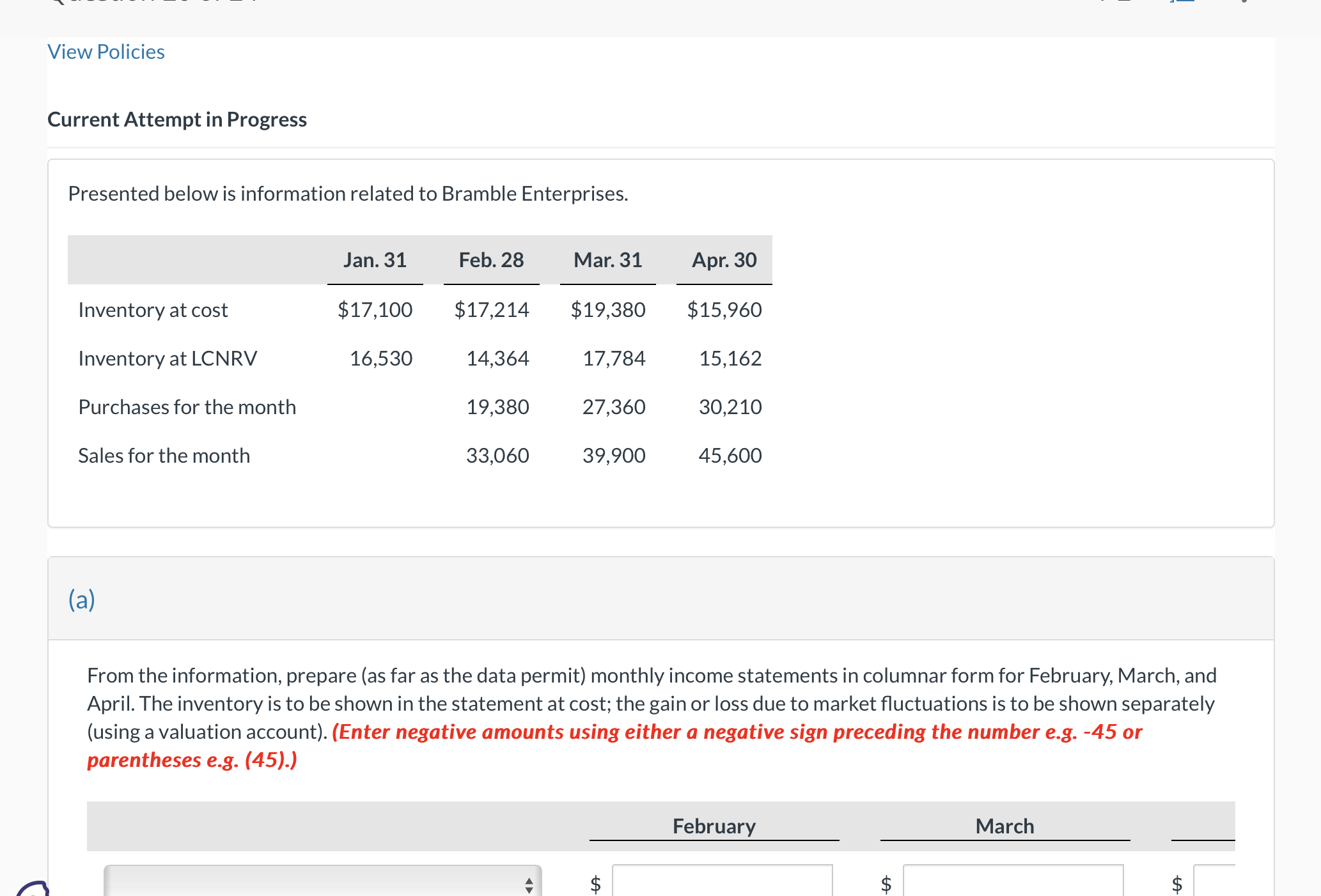 View Policies Current Attempt in Progress