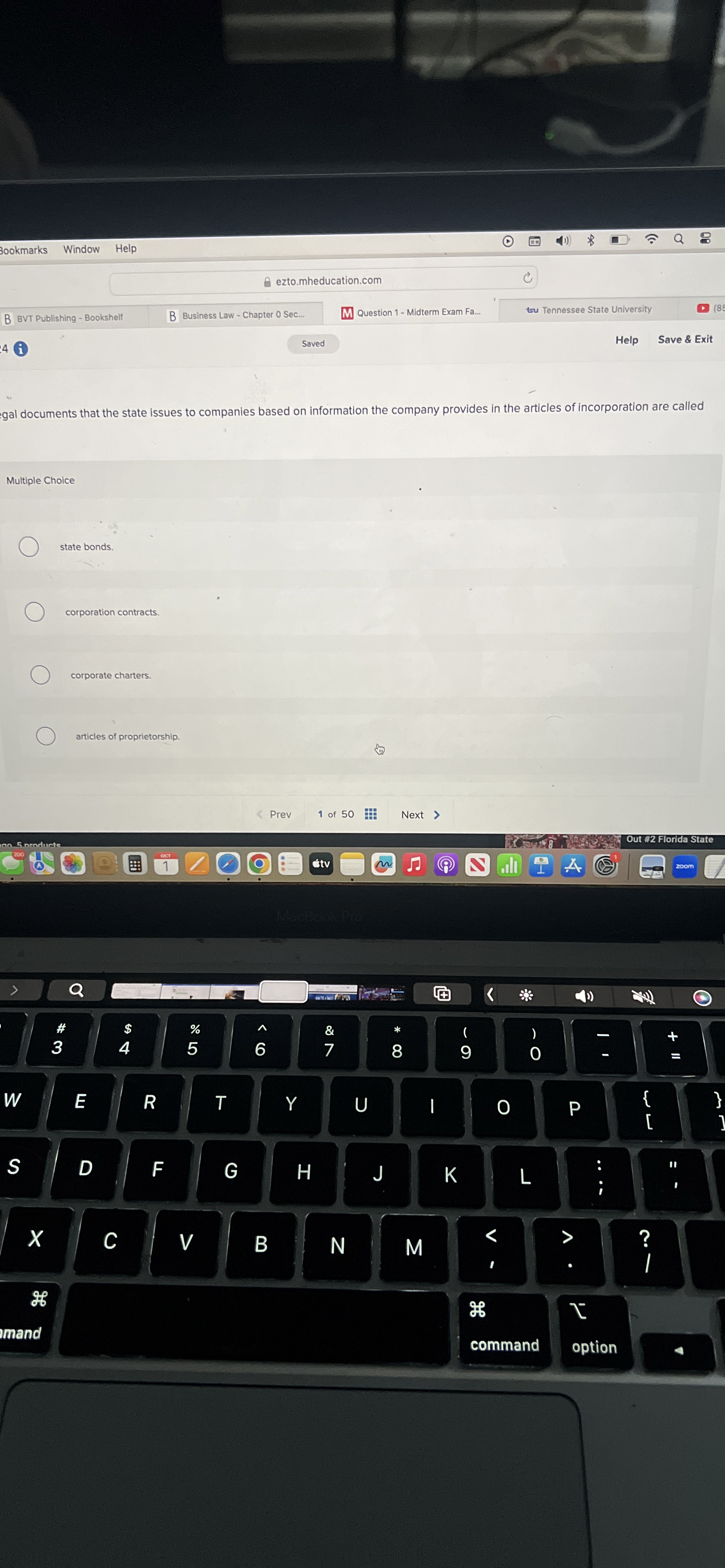 gal documents that the state issues to companies