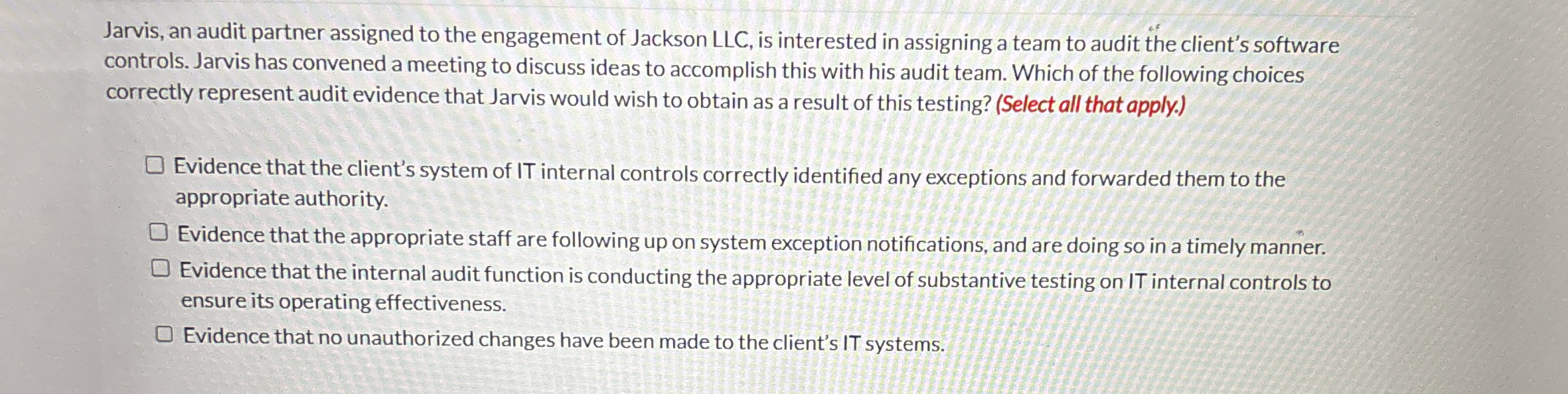Jarvis, an audit partner assigned to the