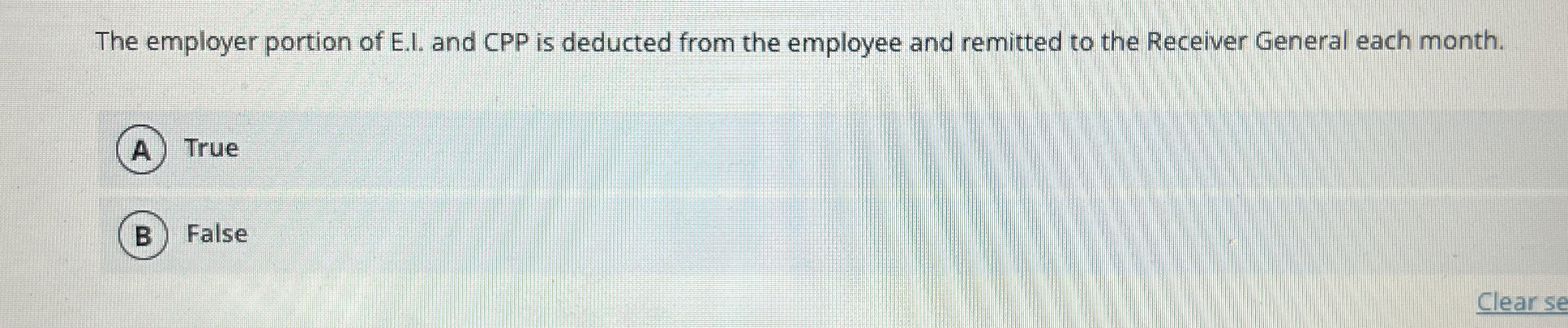 The employer portion of E . I. and CPP is