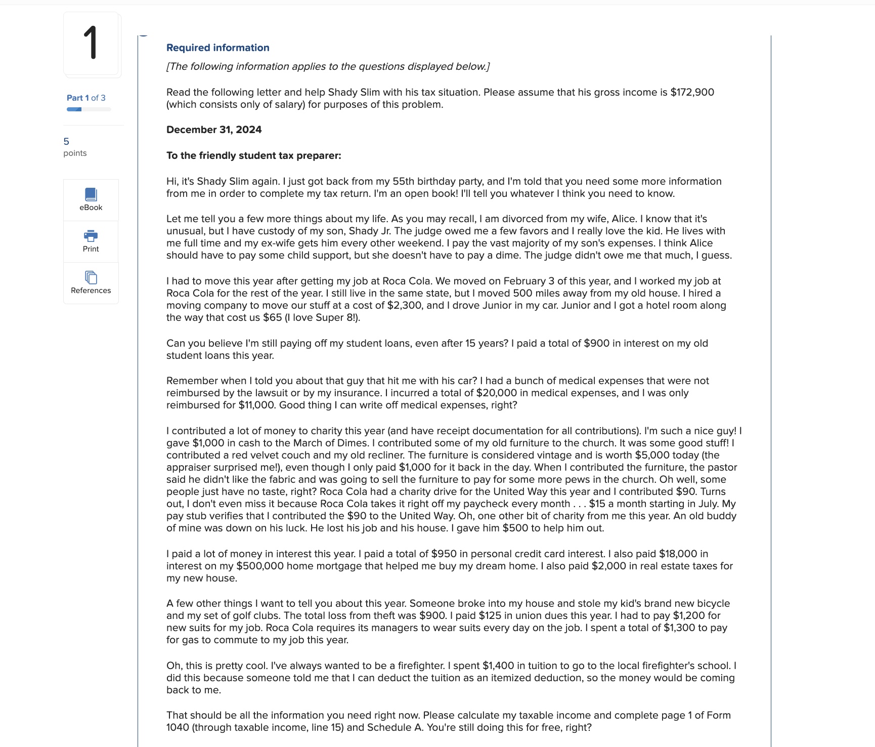 Required information [ The following information