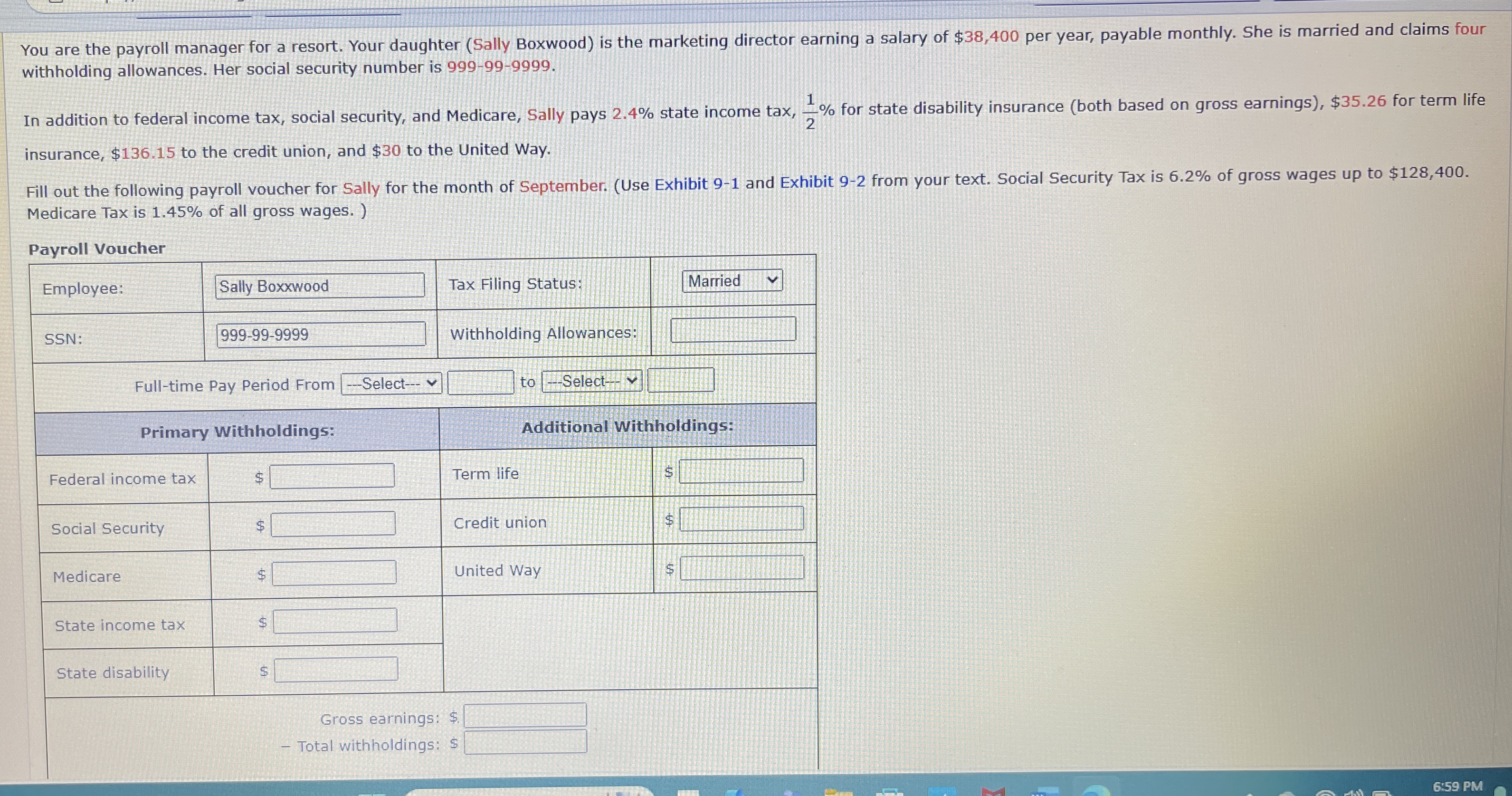 You are the payroll manager for a resort. Your