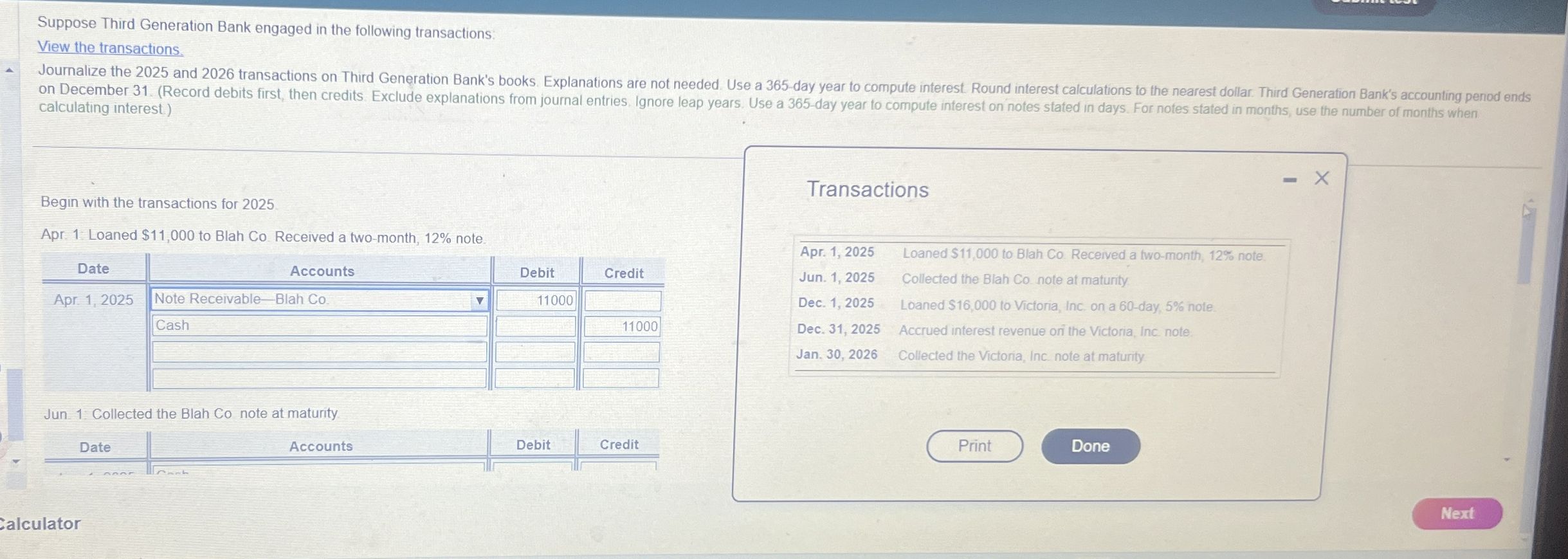 Suppose Third Generation Bank engaged in the