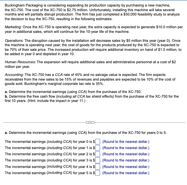 Buckingham Packaging is considering expanding its