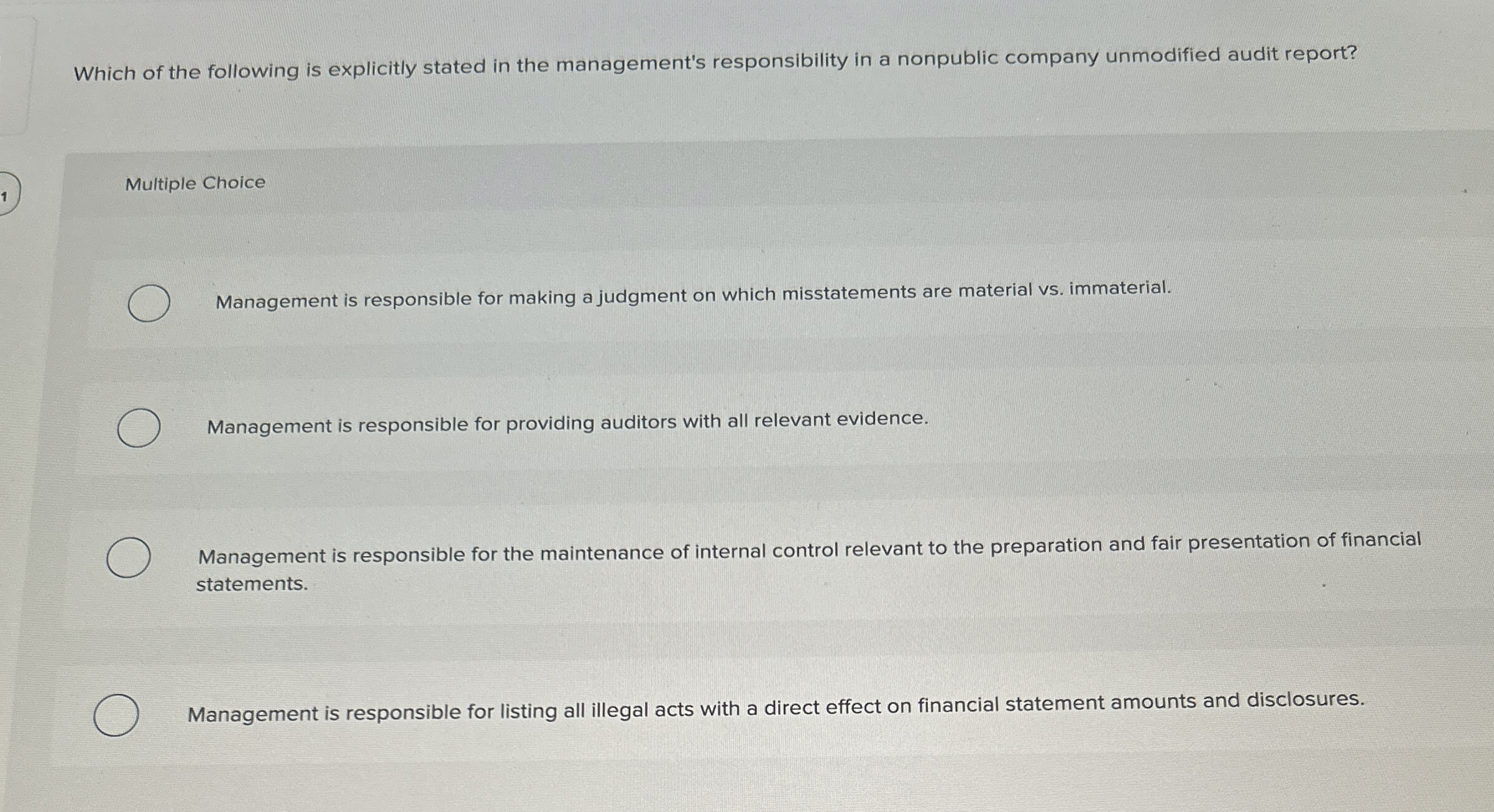 Which of the following is explicitly stated in